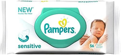 Pampers Wipes Sensitive - 56 ct, Pack of 2 Pampers