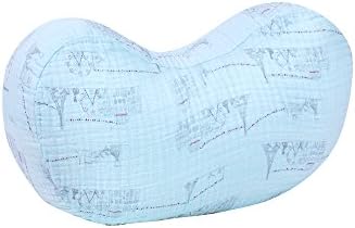 Bebe au Lait Premium Muslin Complete Nursing Pillow, Easy Snap Straps, Fully Zippered Opening - Carousel Blue BEBE AU LAIT