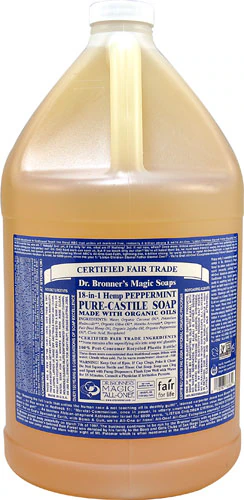 Dr. Bronner's Pure Castile Liquid Soap Peppermint -- 1 Gallon Dr. Bronner's