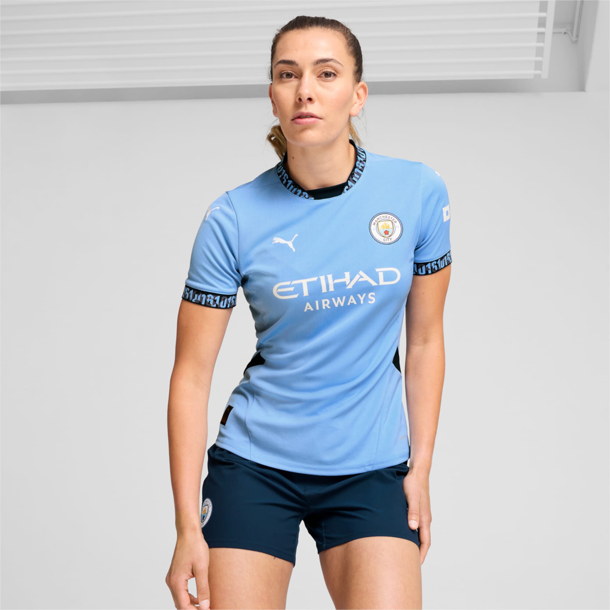 Футболка Manchester City 24/25 Replica Home из переработанных материалов для женщин Puma