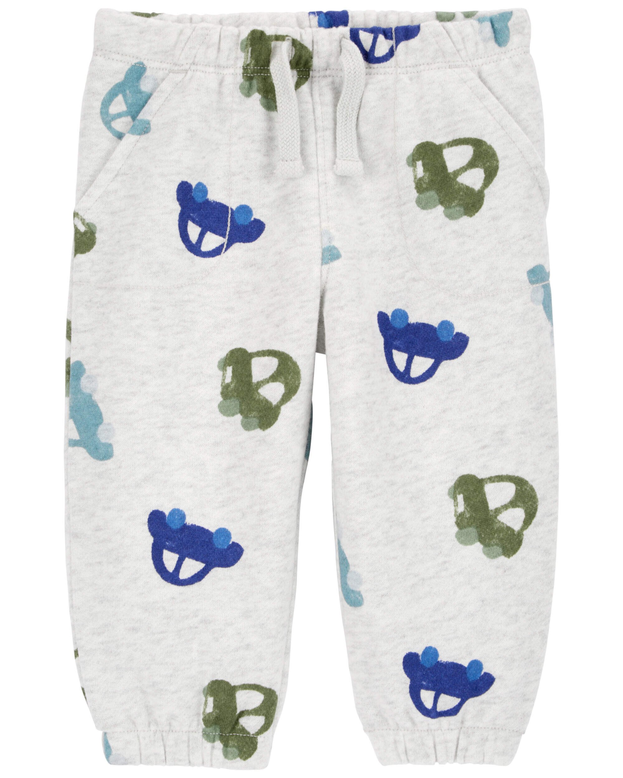 Повседневные брюки Carter's Для мальчиков Baby Car Print Pull-On Fleece Pants Carter's