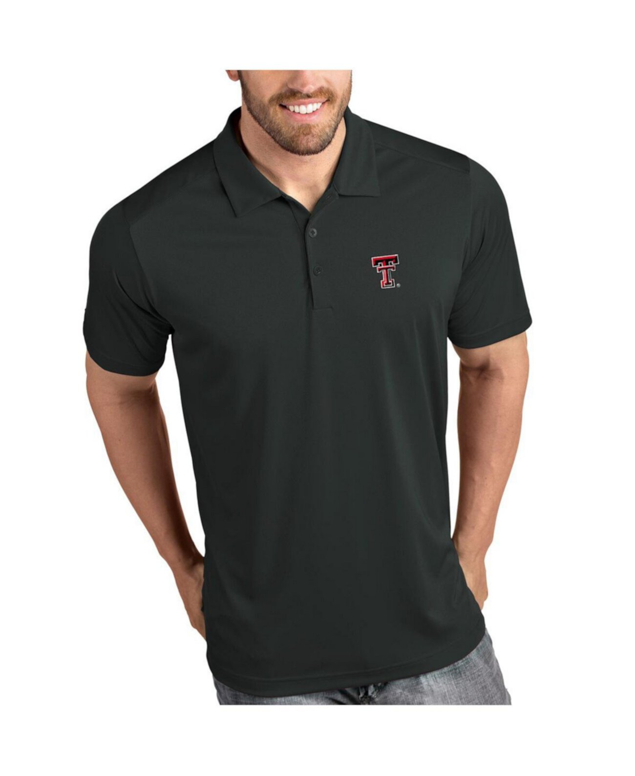 Texas Tech Red Raiders Tribute Polo - Charcoal Antigua