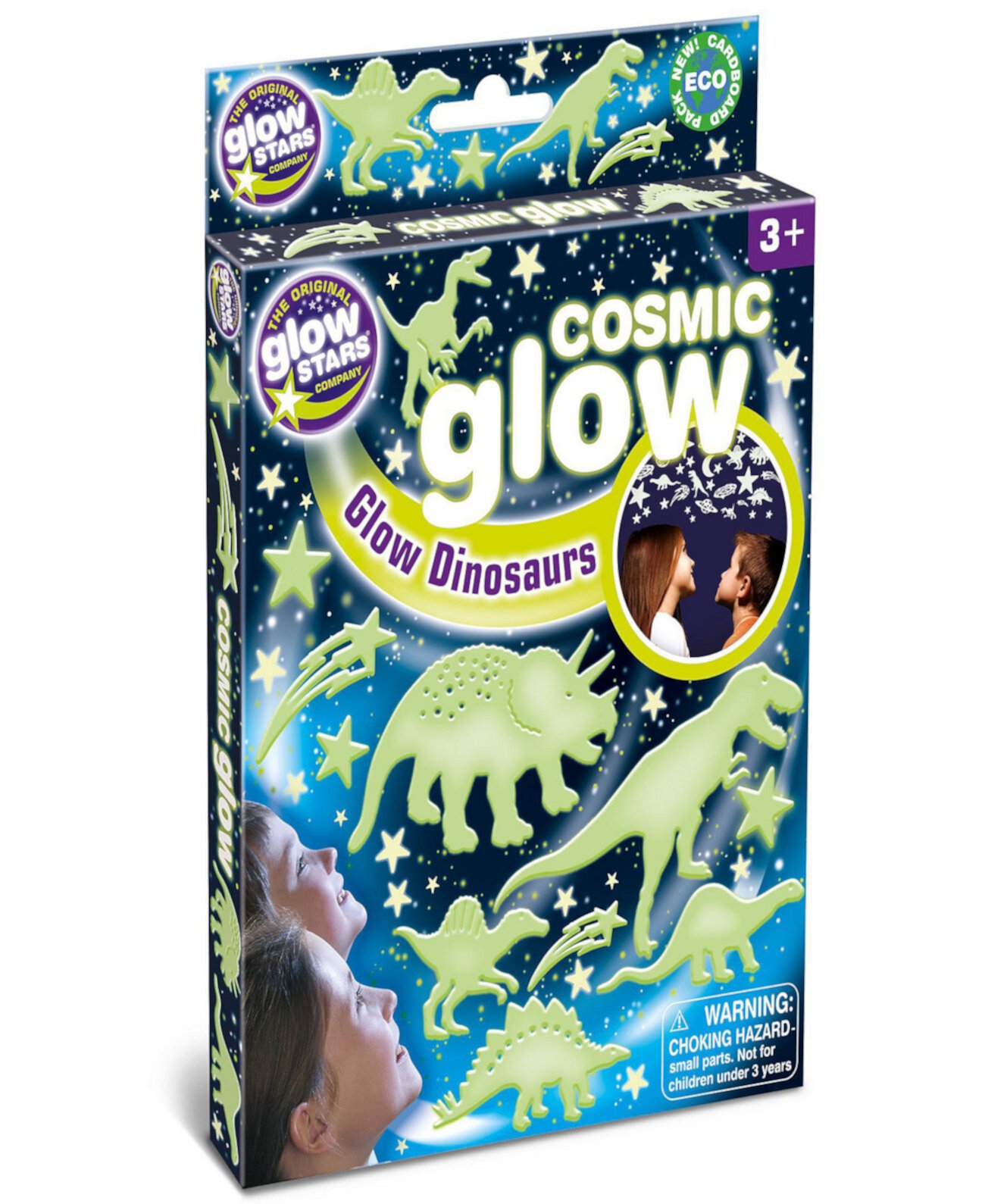 The Original Glowstars Cosmic Glow Dinosaurs Craft Kit Brainstorm Toys