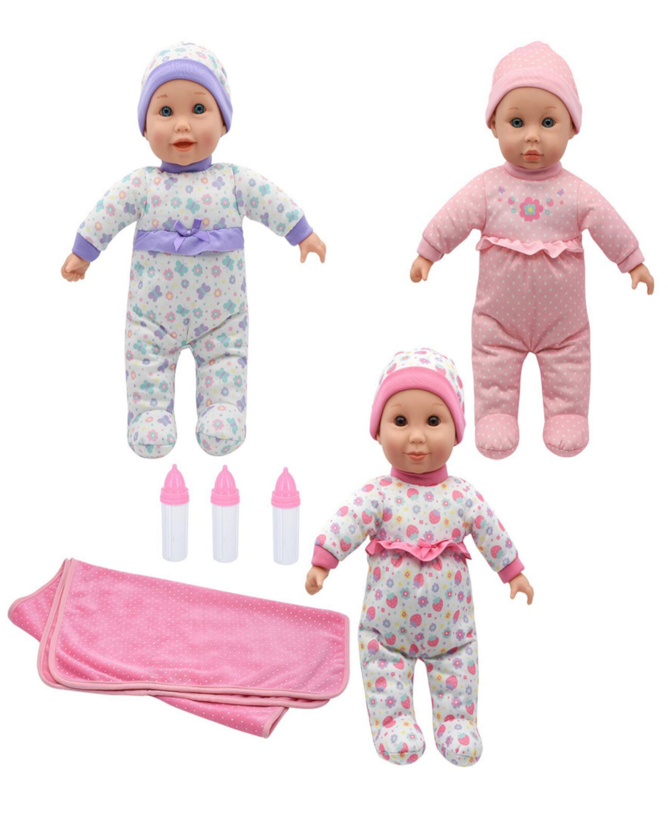 Игра New Adventures Limited Cuddle Kids Lovable Talking Triplets Dolls New Adventures