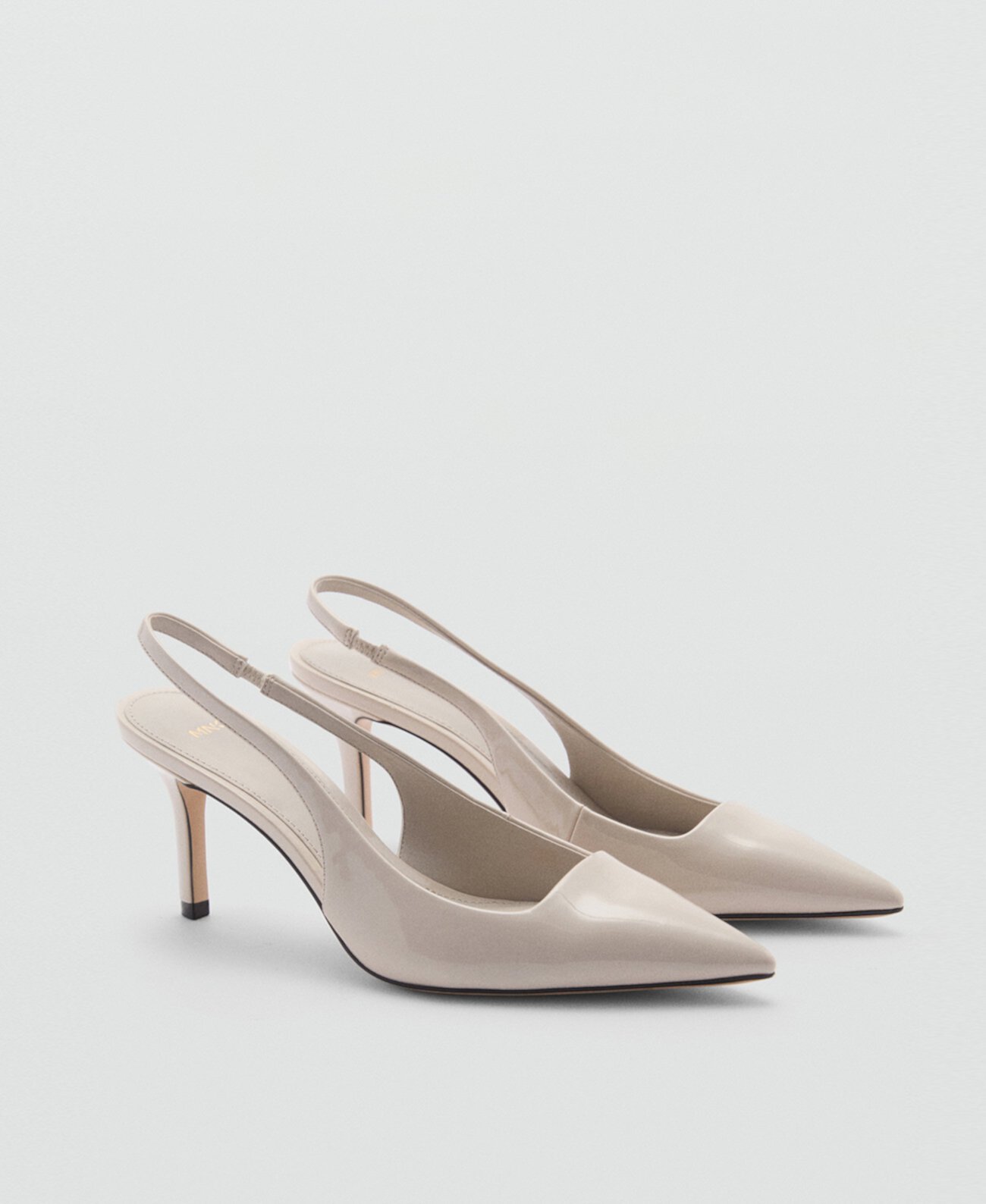 Women's Patent Leather-Effect Heeled Shoes MANGO