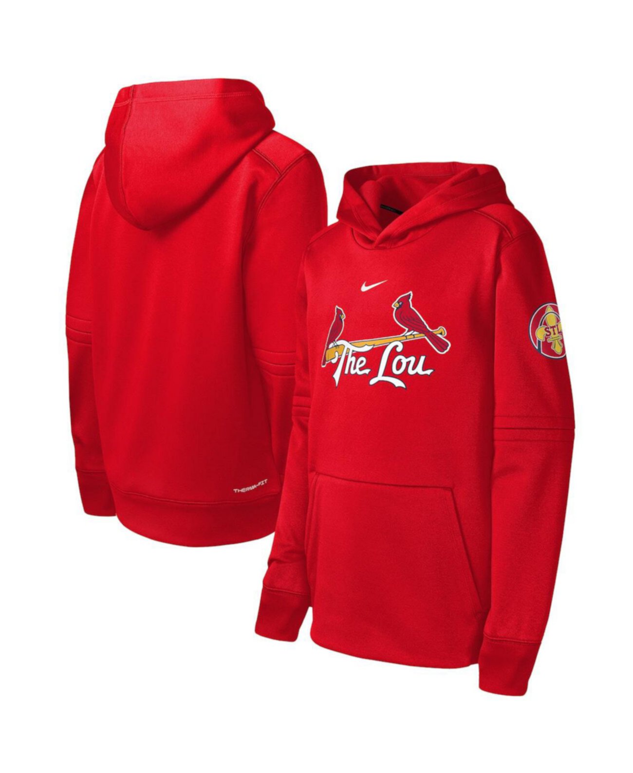 Детское Худи Nike Красное St. Louis Cardinals 2024 City Connect Practice Graphic Performance Pullover Nike