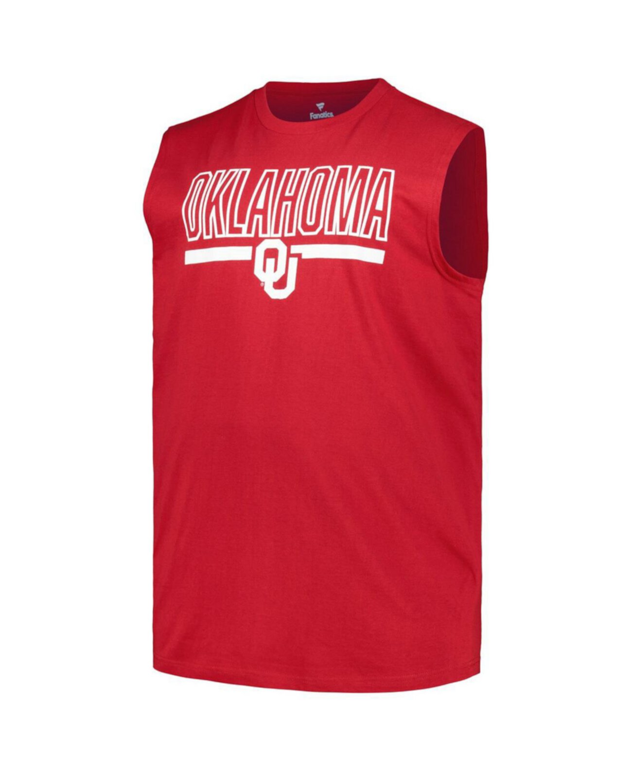 Men's Crimson Oklahoma Sooners Big Tall Tank Top Profile