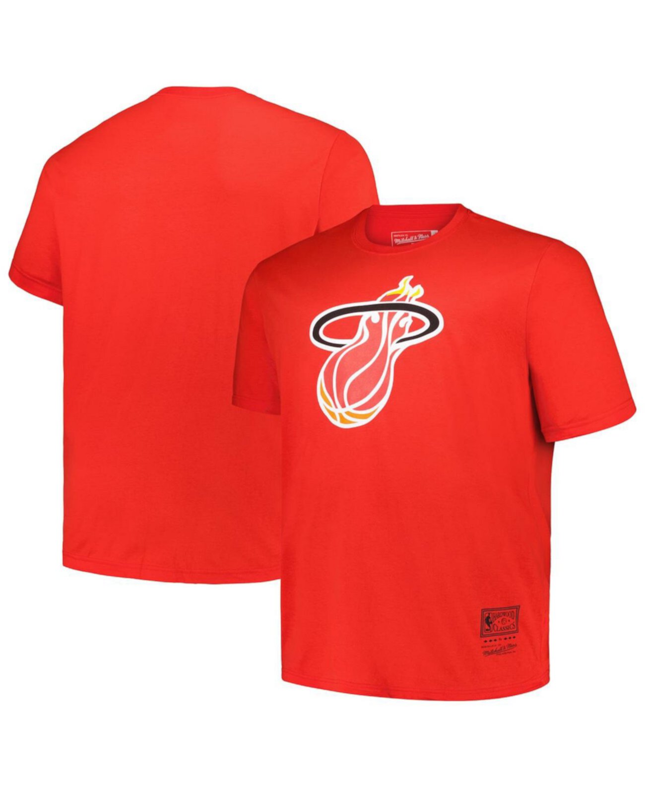 Мужская футболка Mitchell & Ness Miami Heat Hardwood Classics Vintage с логотипом, 100% хлопок Mitchell & Ness