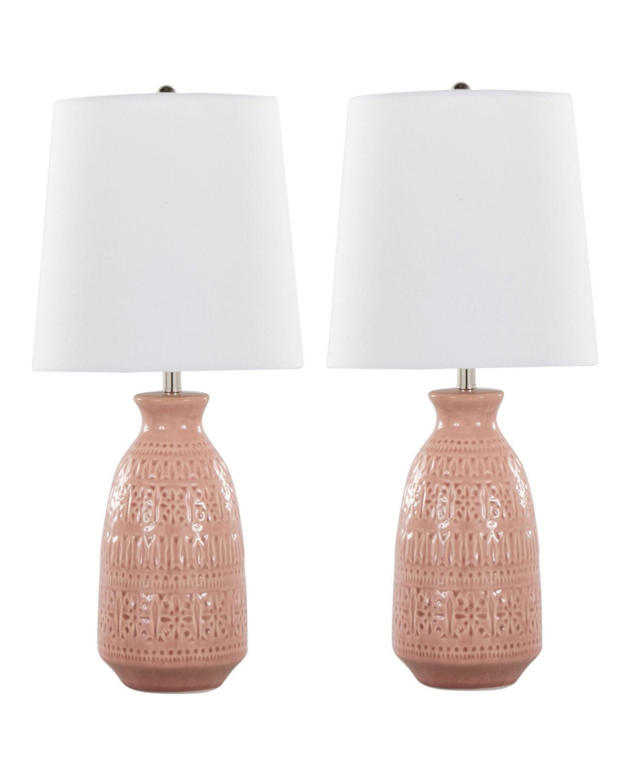 Claudia 20" Contemporary Ceramic Accent-Set of 2 Lamp Lumisource