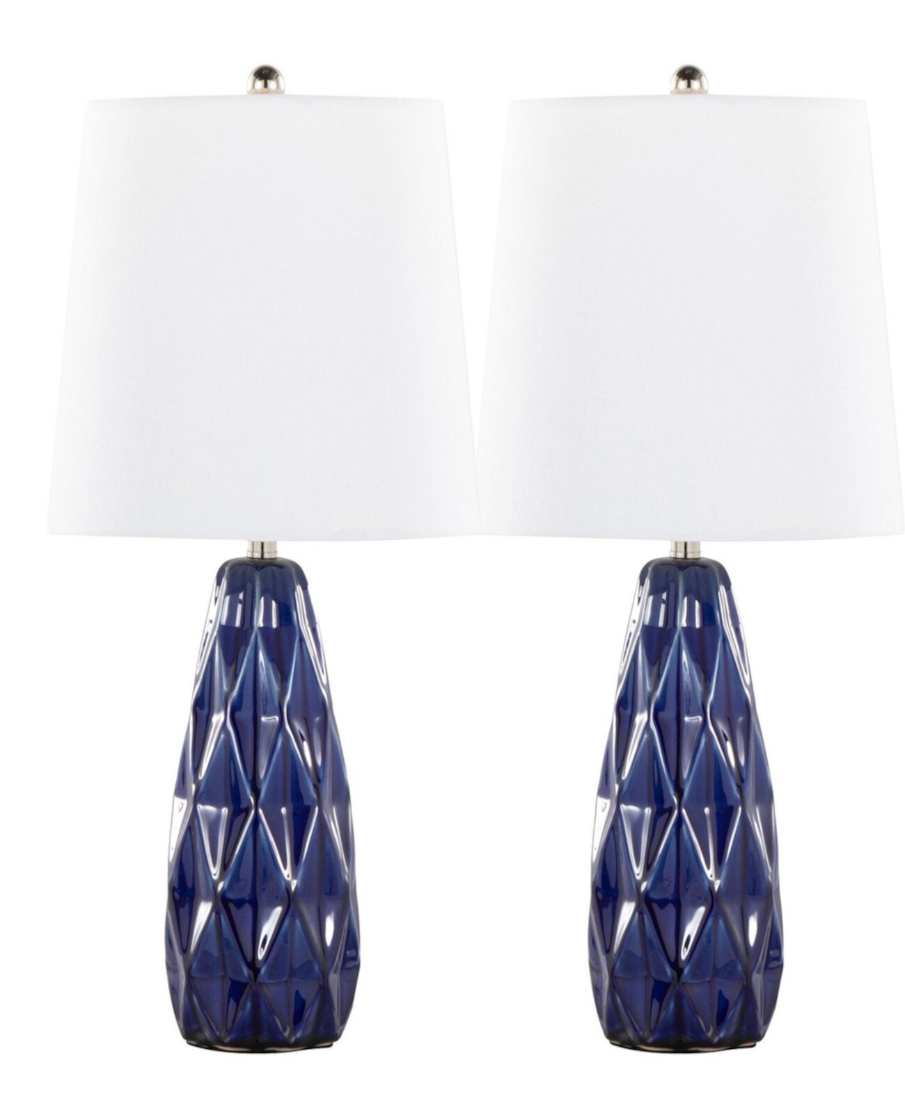 Hex 20" Contemporary Ceramic Accent - Set of 2 Lamp Lumisource