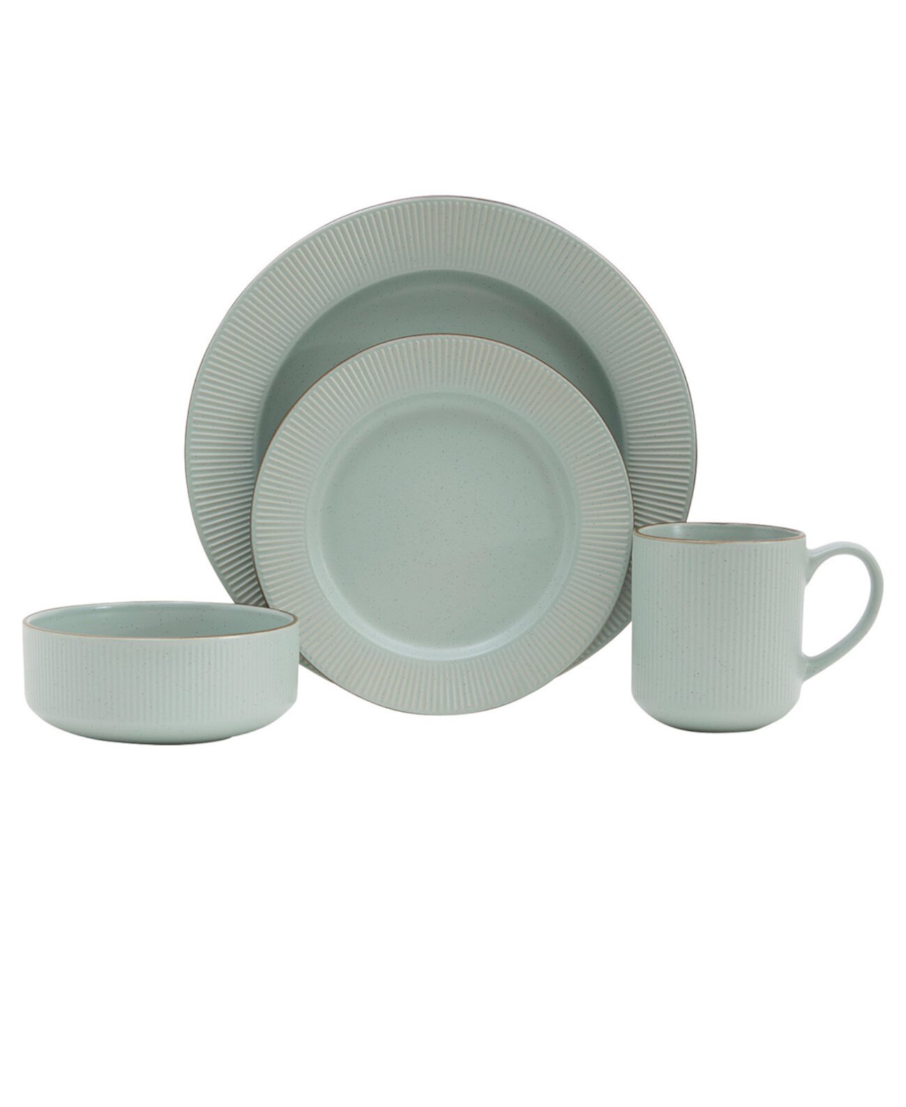 Leon Grey 16 Pc. Dinnerware Set, Service for 4 Baum