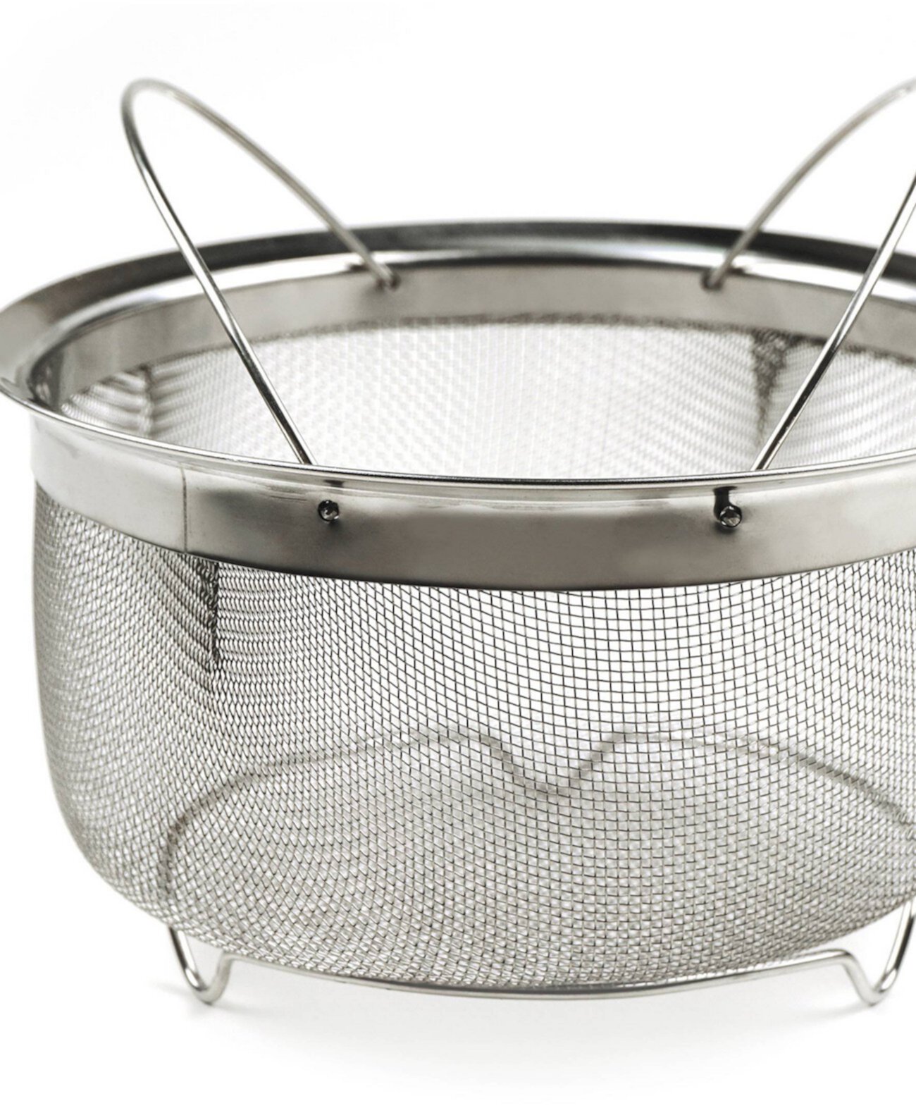 Endurance Stainless Steel 3 Quart Mesh Basket With Folding Handles RSVP International