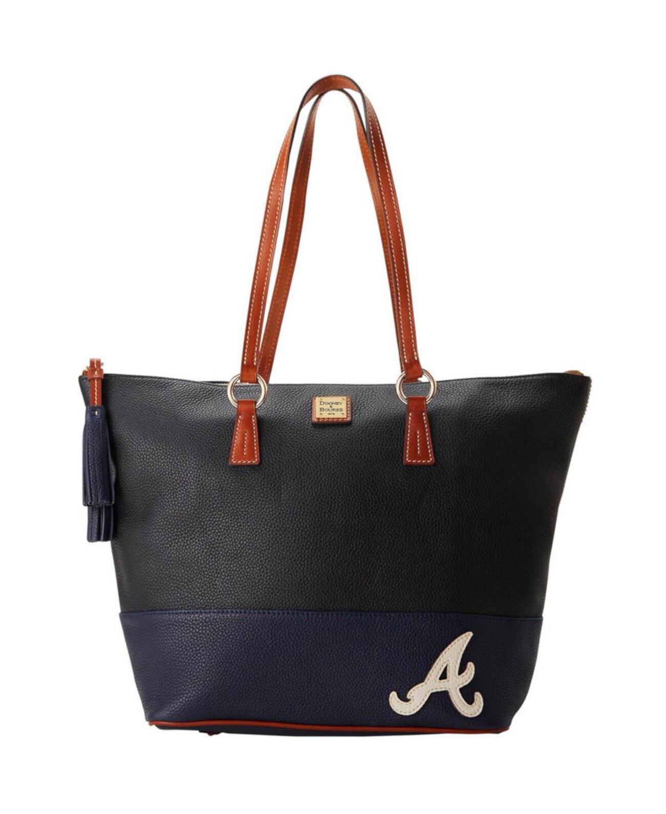 Сумка-тоут Atlanta Braves Tobi с кожаными ручками и несколькими карманами Dooney & Bourke