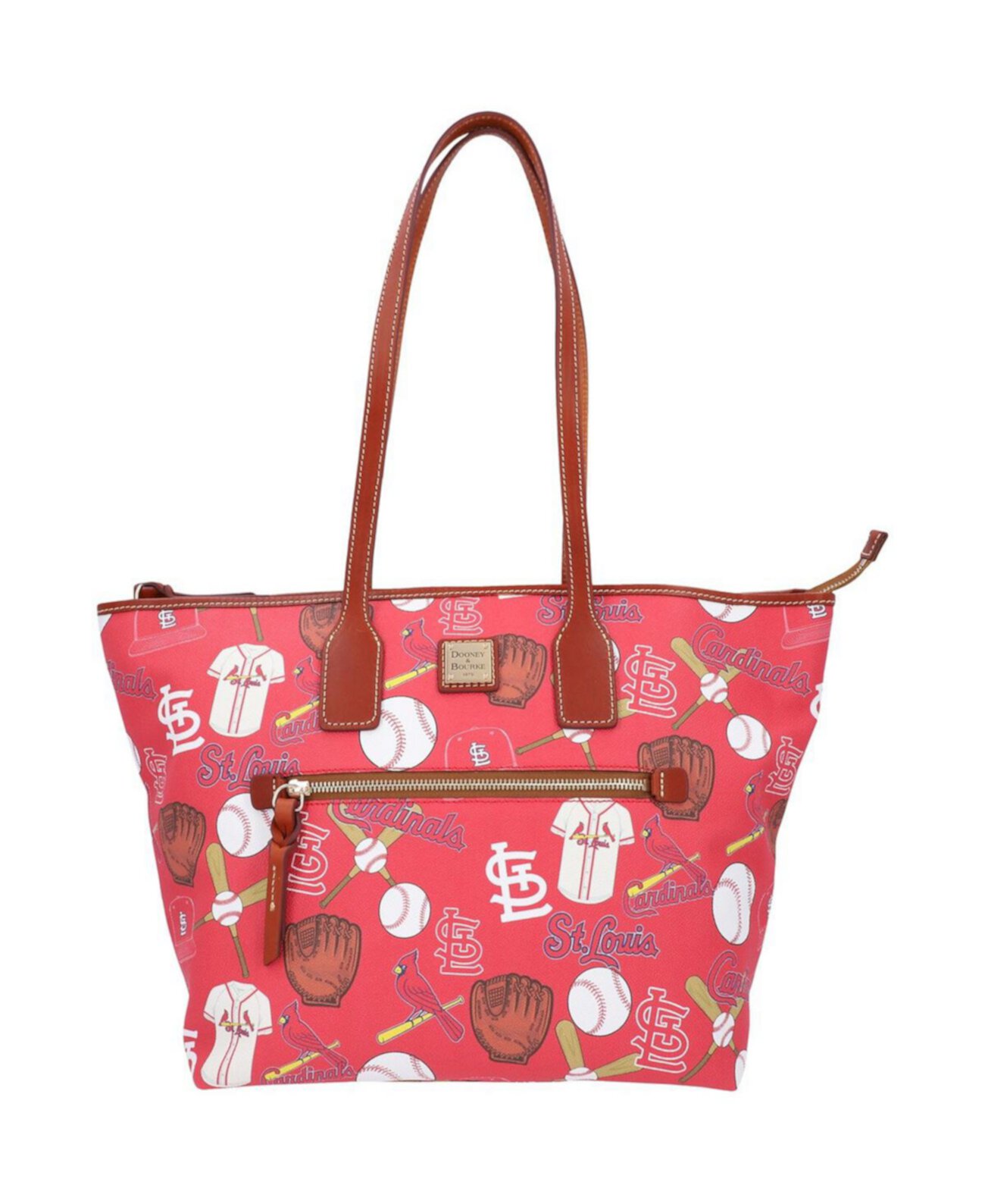 Сумка St. Louis Cardinals с молнией, множеством карманов и ручками Dooney & Bourke