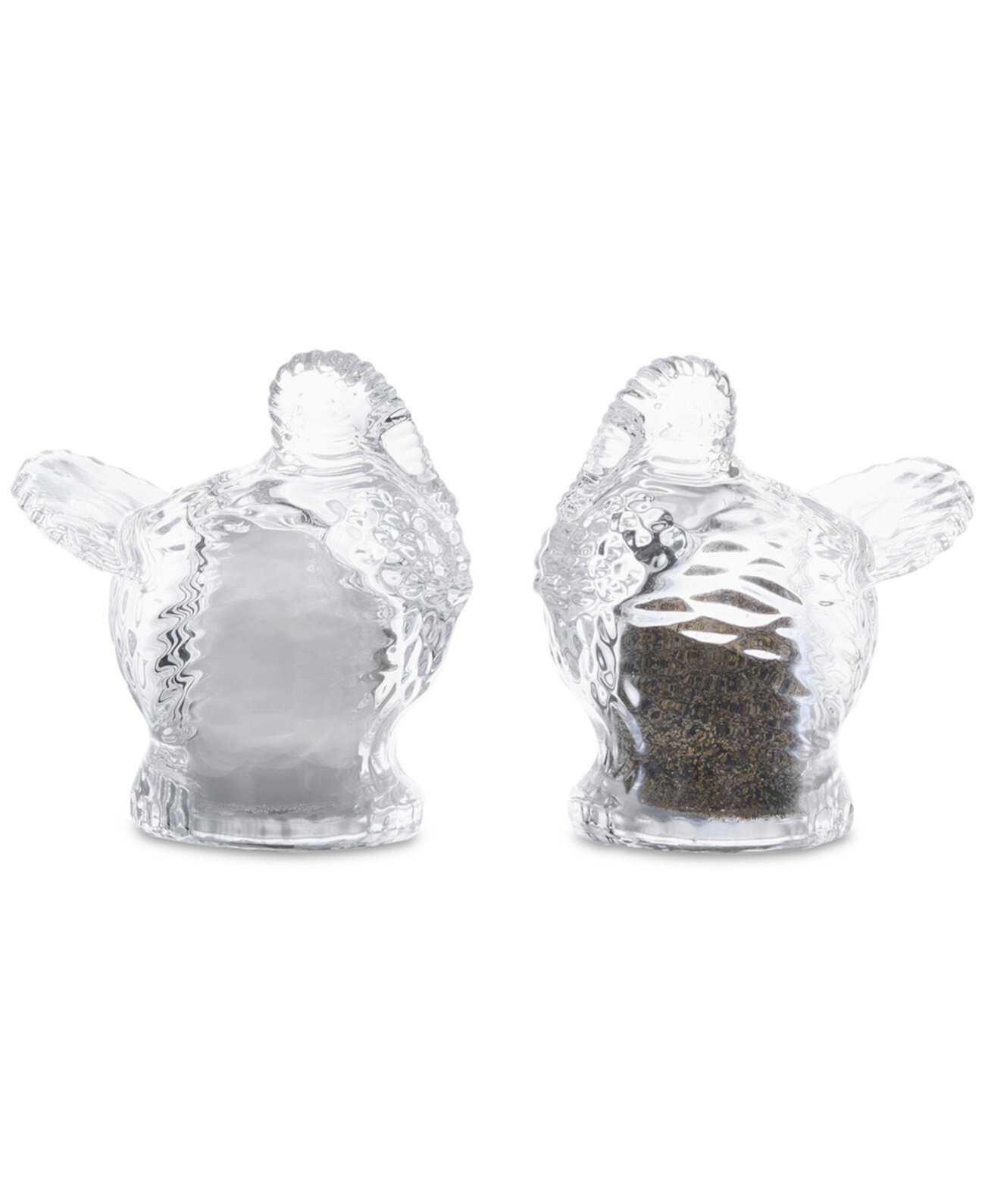 Harvest Turkey Glass Crystal Salt & Pepper Set Godinger