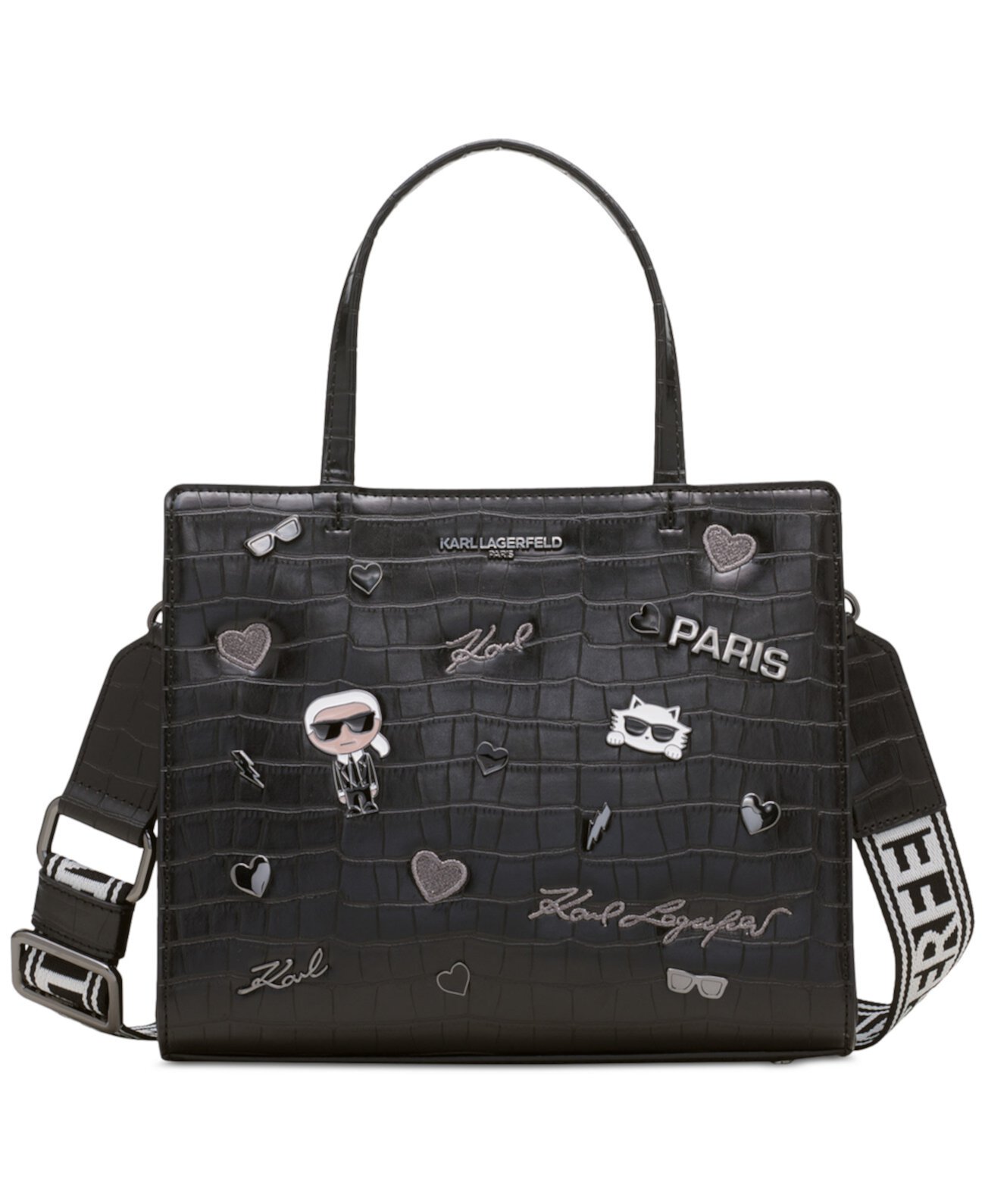Maybelle Small Leather Satchel Karl Lagerfeld Paris