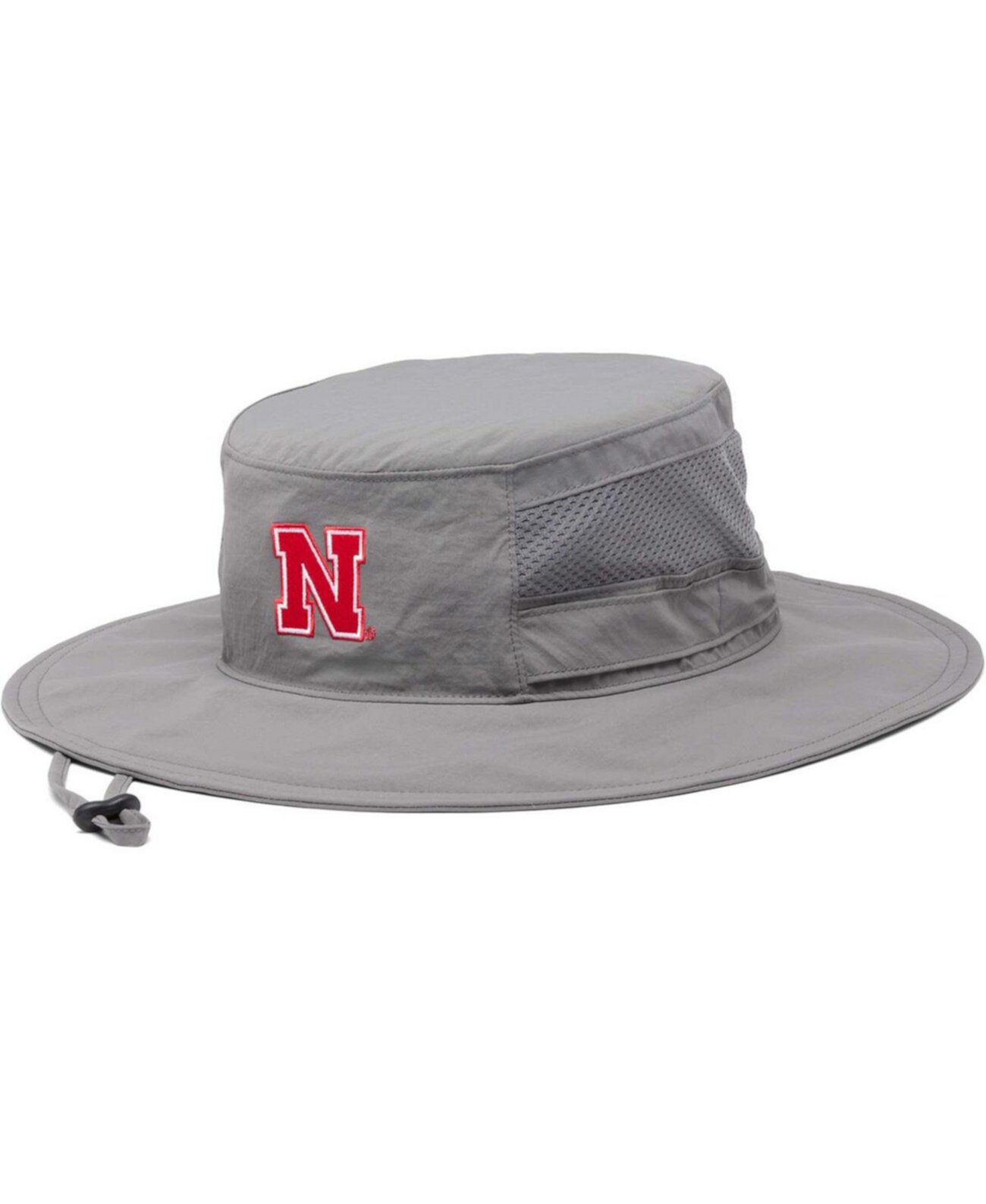 Серая шляпа Bora Booney II Nebraska Huskers с защитой от солнца и сетчатой вставкой Columbia