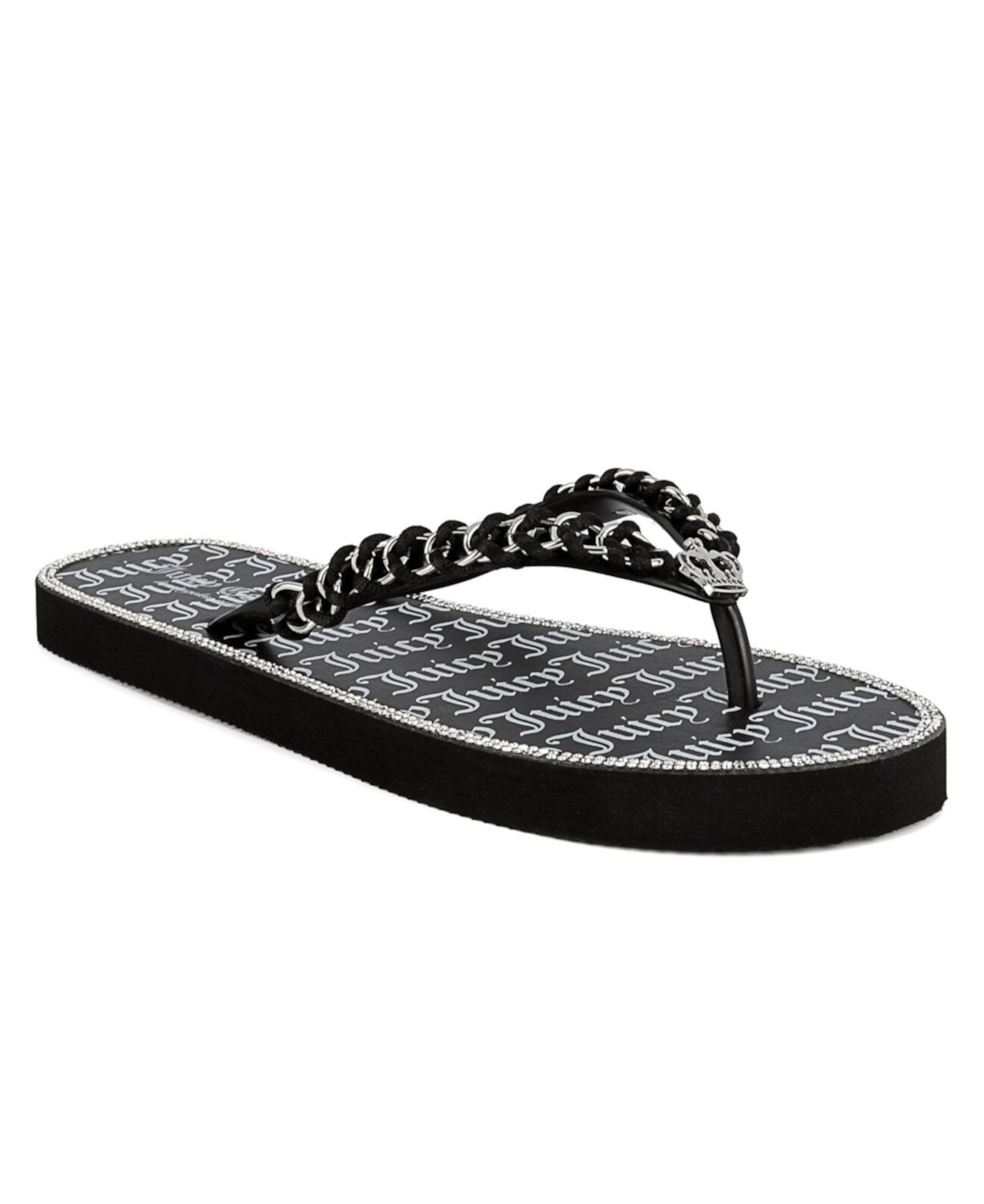 Женские Сандалии на плоской подошве Juicy Couture Spacey 2 Chain Detail Flip Flop Juicy Couture