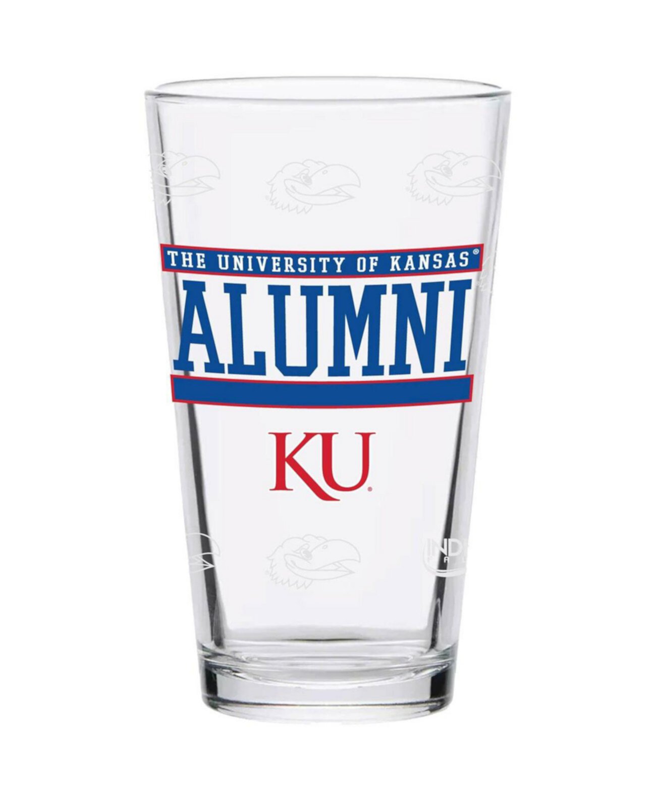 Kansas Jayhawks 16oz. Repeat Alumni Pint Glass Indigo Falls