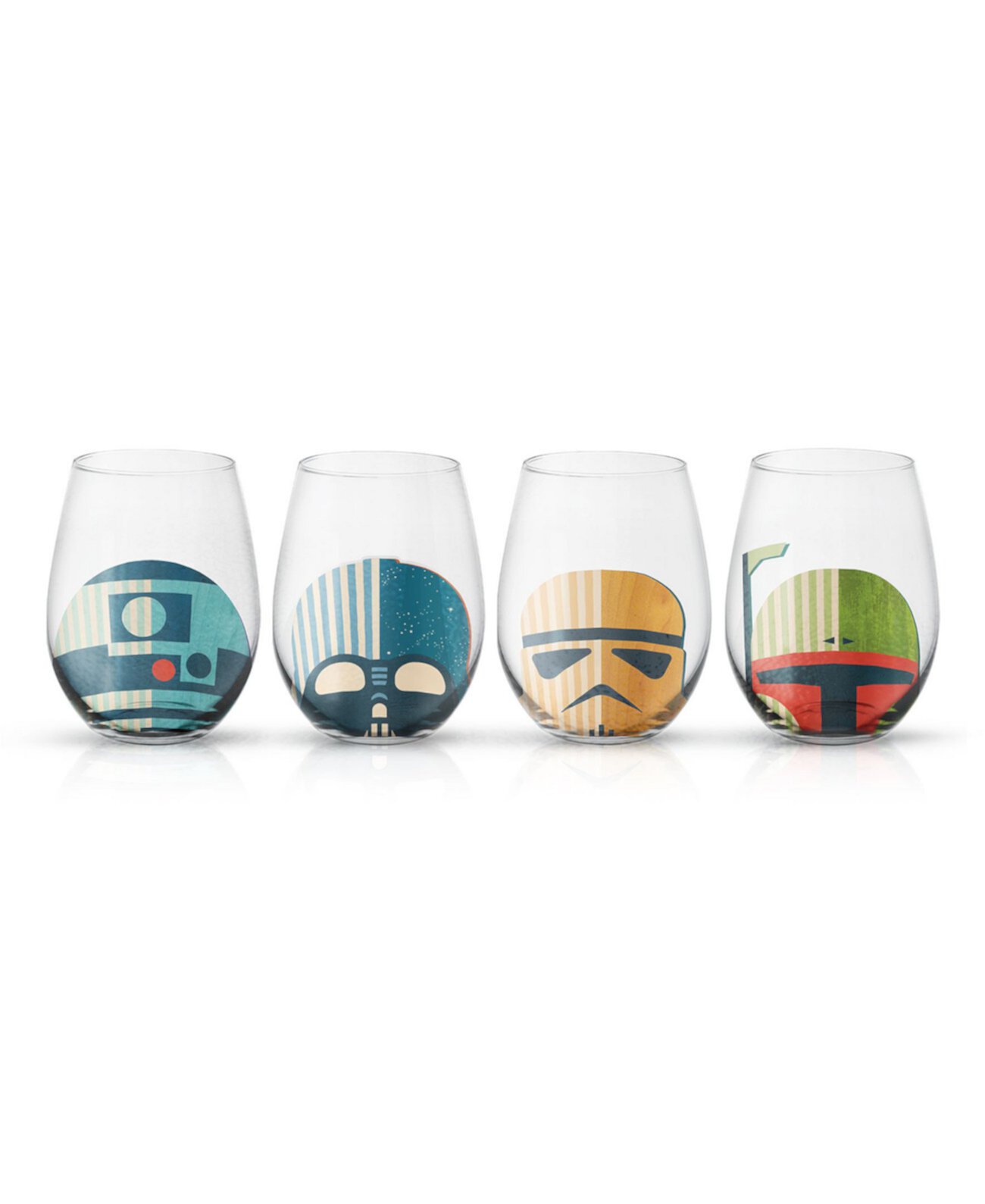 Star Wars™ Helmet Hues Stemless Drinking Glasses - 19 oz - Set of 4 JoyJolt