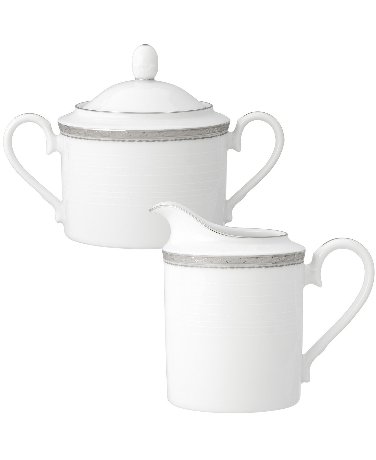 Whiteridge Platinum Sugar Creamer Set Noritake