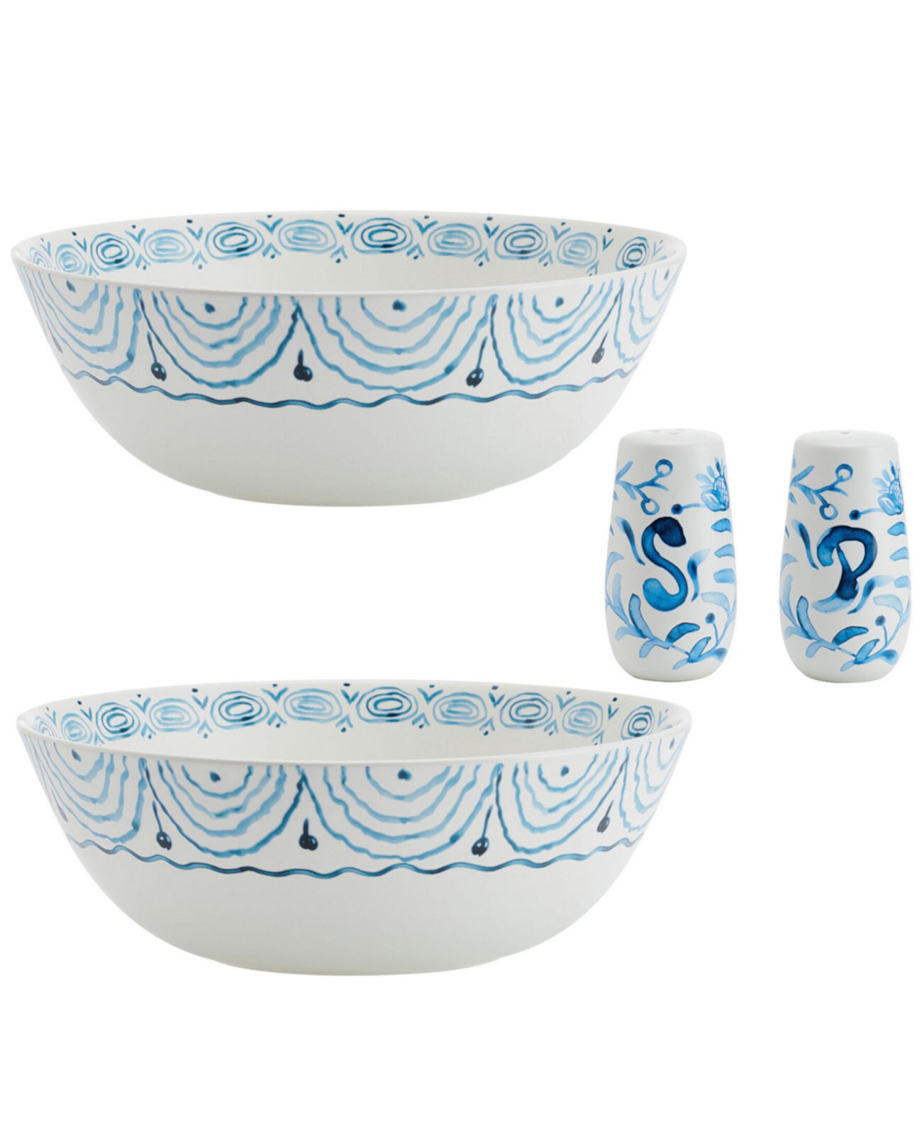 Sicily Serve Bowls Plus Salt and Pepper Set Fitz & Floyd