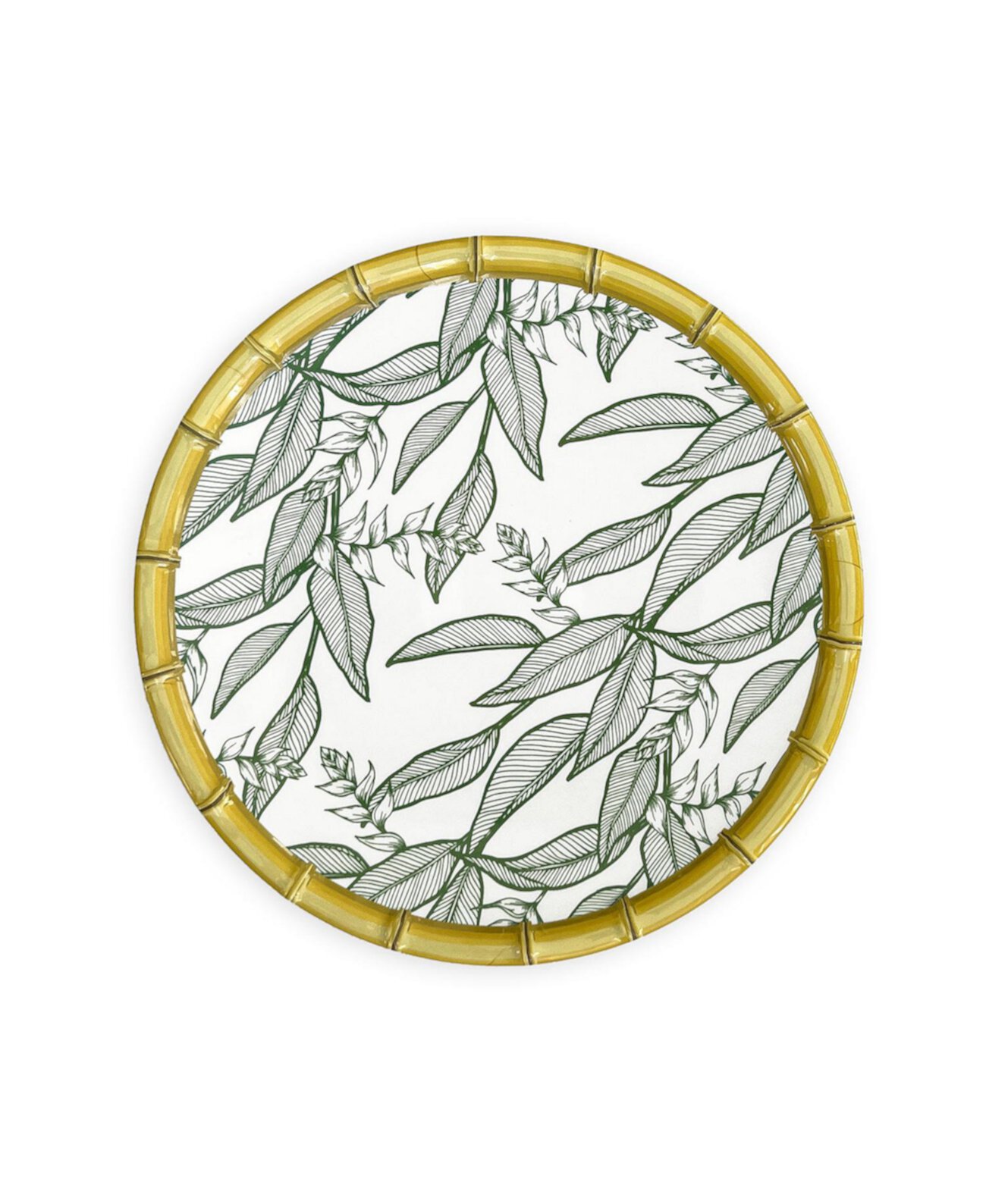 Zen Bamboo Leaf Dinner Plates, Set of 4 Q Squared