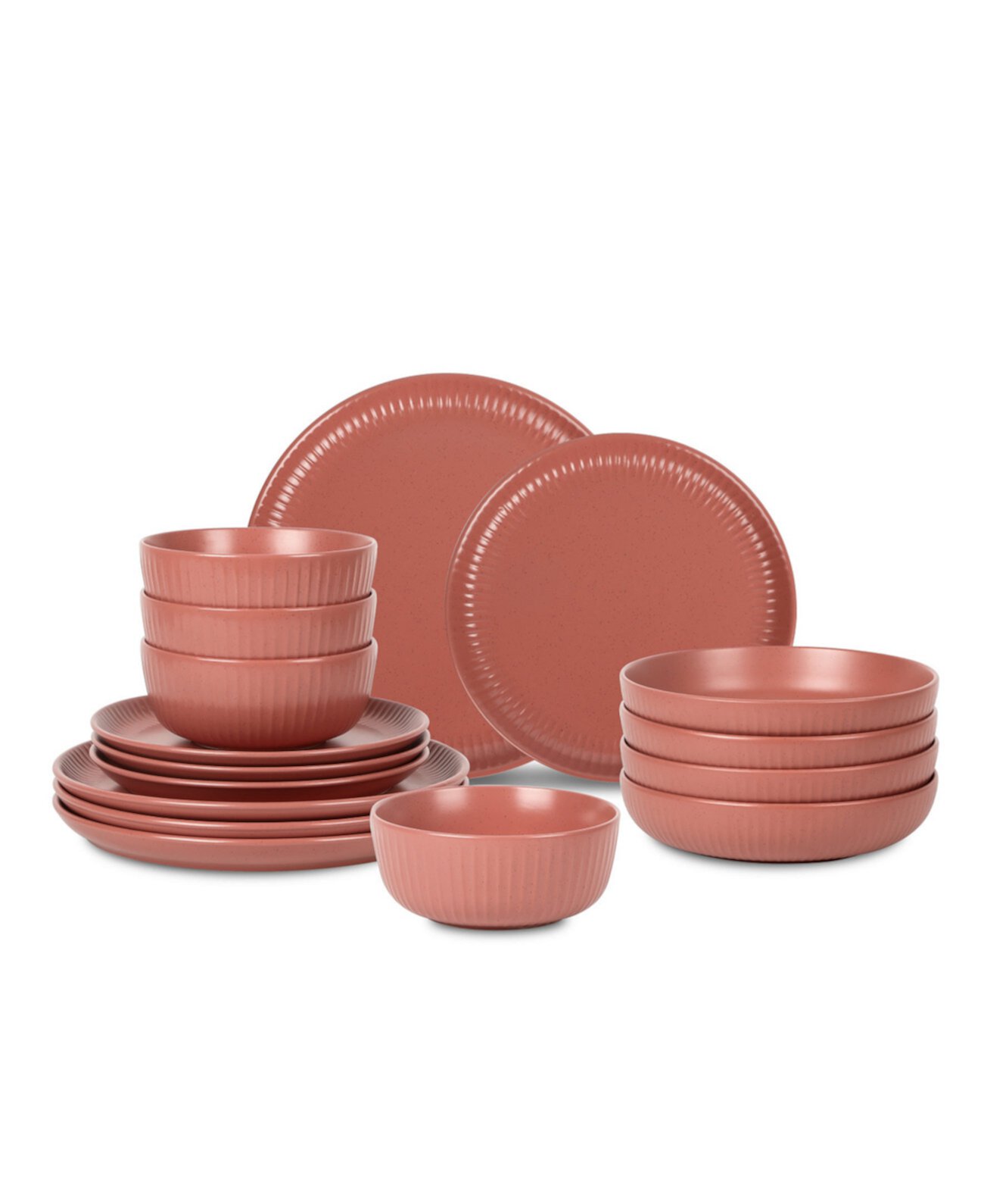 Logan 16 Pc. Dinnerware Set, Service for 4 Stone Lain