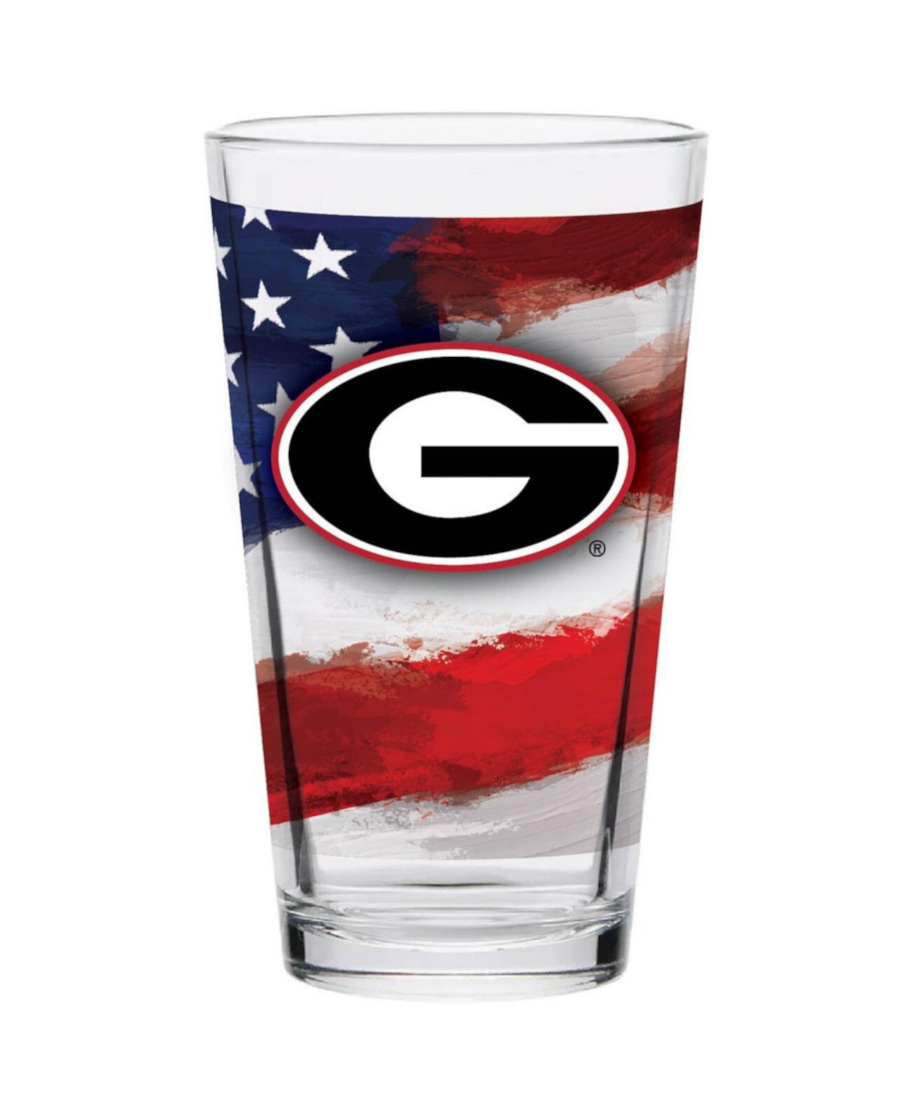 Georgia Bulldogs 16oz. Americana Pint Glass Indigo Falls