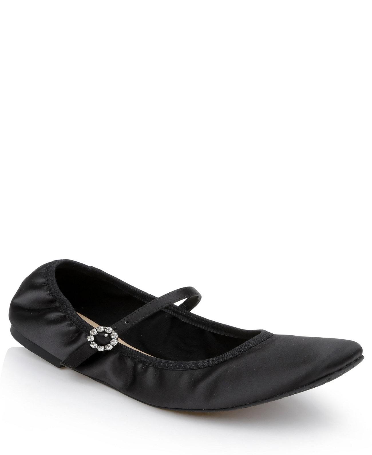 Балетки Kaya Ballerina Evening Flat с квадратным носком и пряжкой Jewel Badgley Mischka