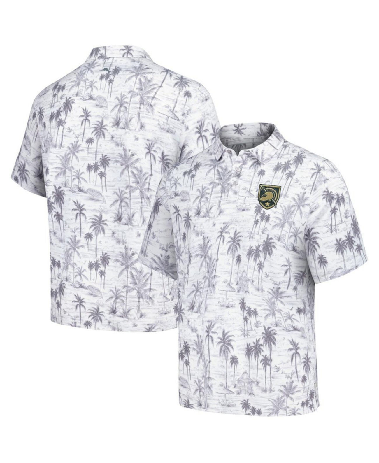 Мужское Поло рубашки Tommy Bahama Gray Army Black Knights Sport Cabana Shores IslandZone Tri-Blend Tommy Bahama