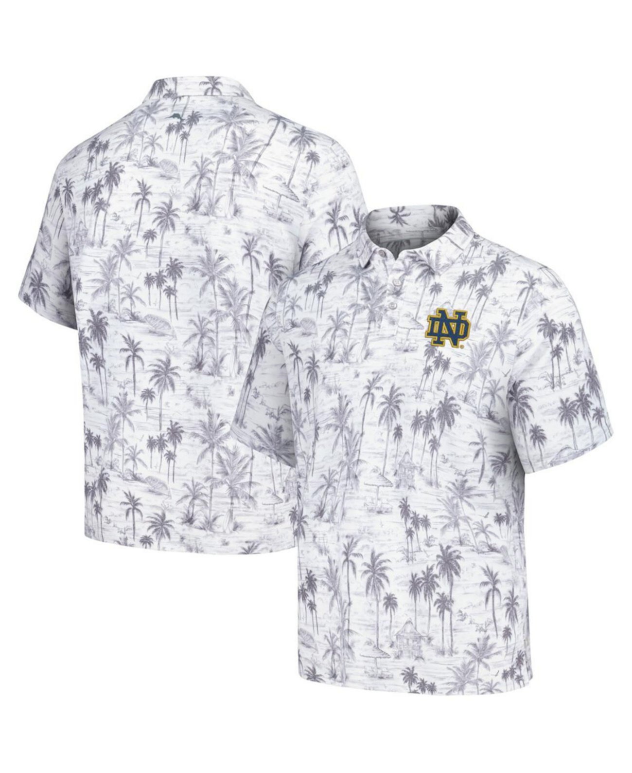 Мужская Поло рубашка Tommy Bahama Notre Dame Fighting Irish Sport Cabana Shores IslandZone Tri-Blend Tommy Bahama