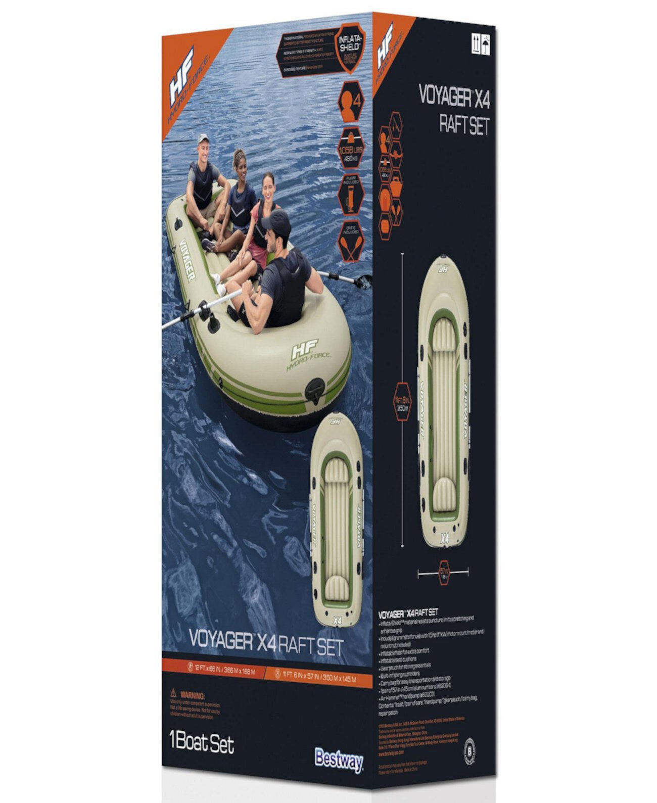 Hydro-Force Treck X3 Inflatable Raft Set Bestway
