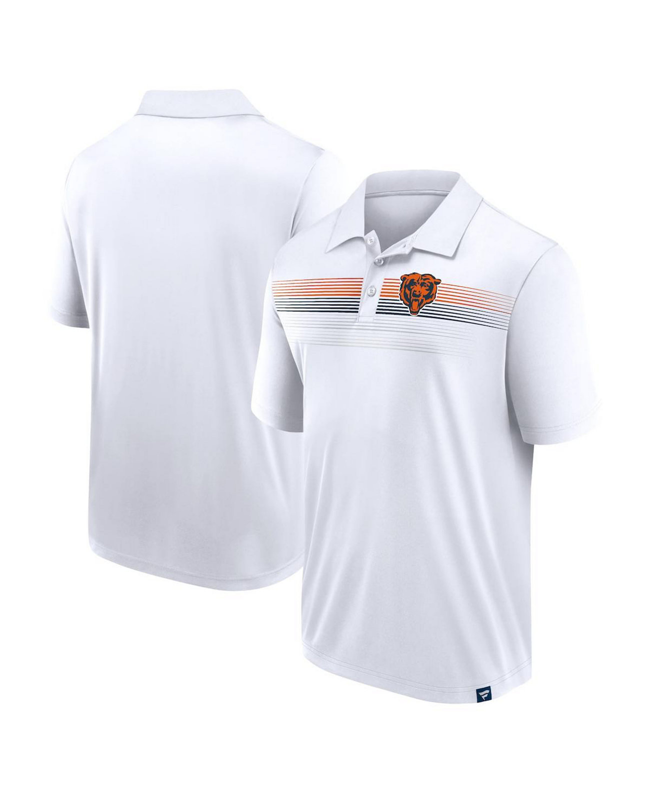 Мужская Поло рубашка Fanatics White Chicago Bears Big Tall Sublimated Fanatics