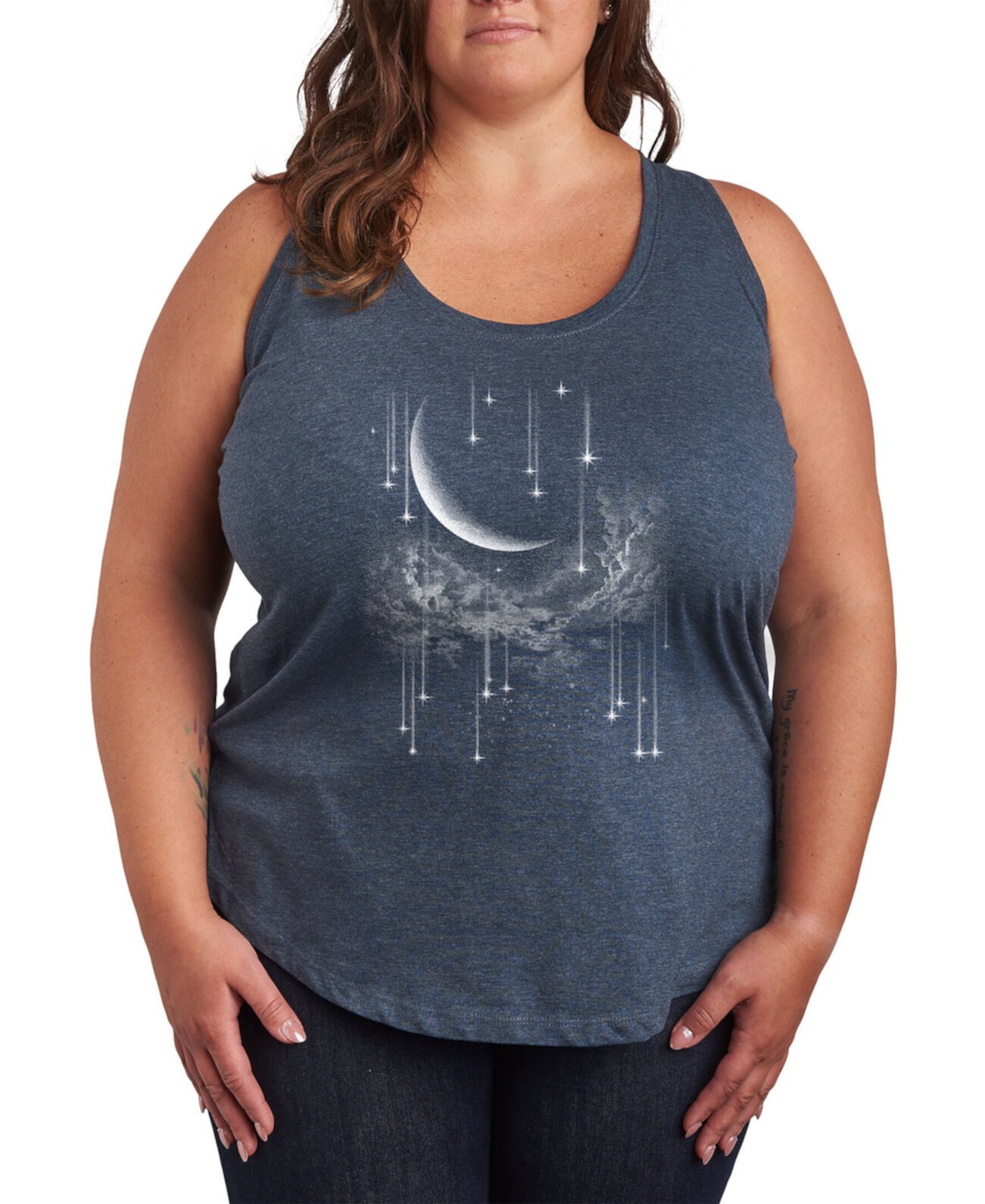 Falling Stars Plus Size Graphic Tank Hybrid Apparel