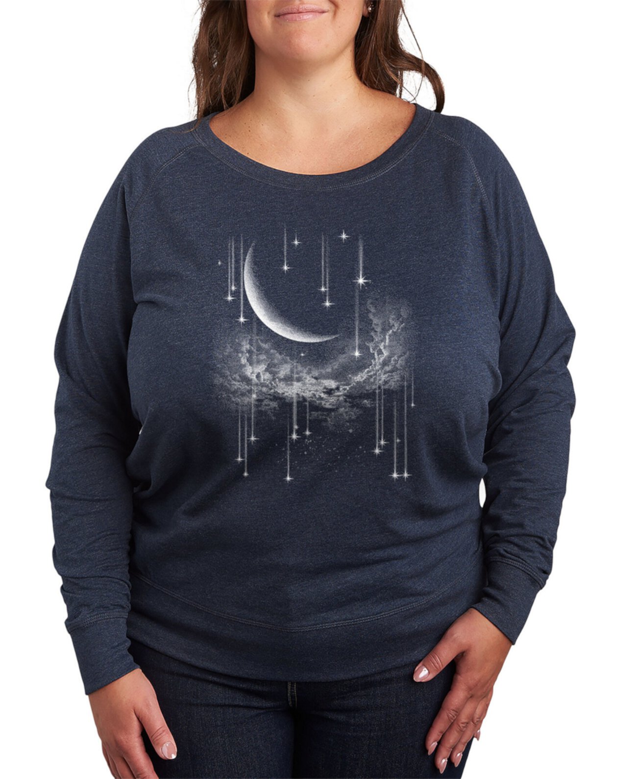 Falling Stars Plus Size Graphic Pullover Hybrid Apparel