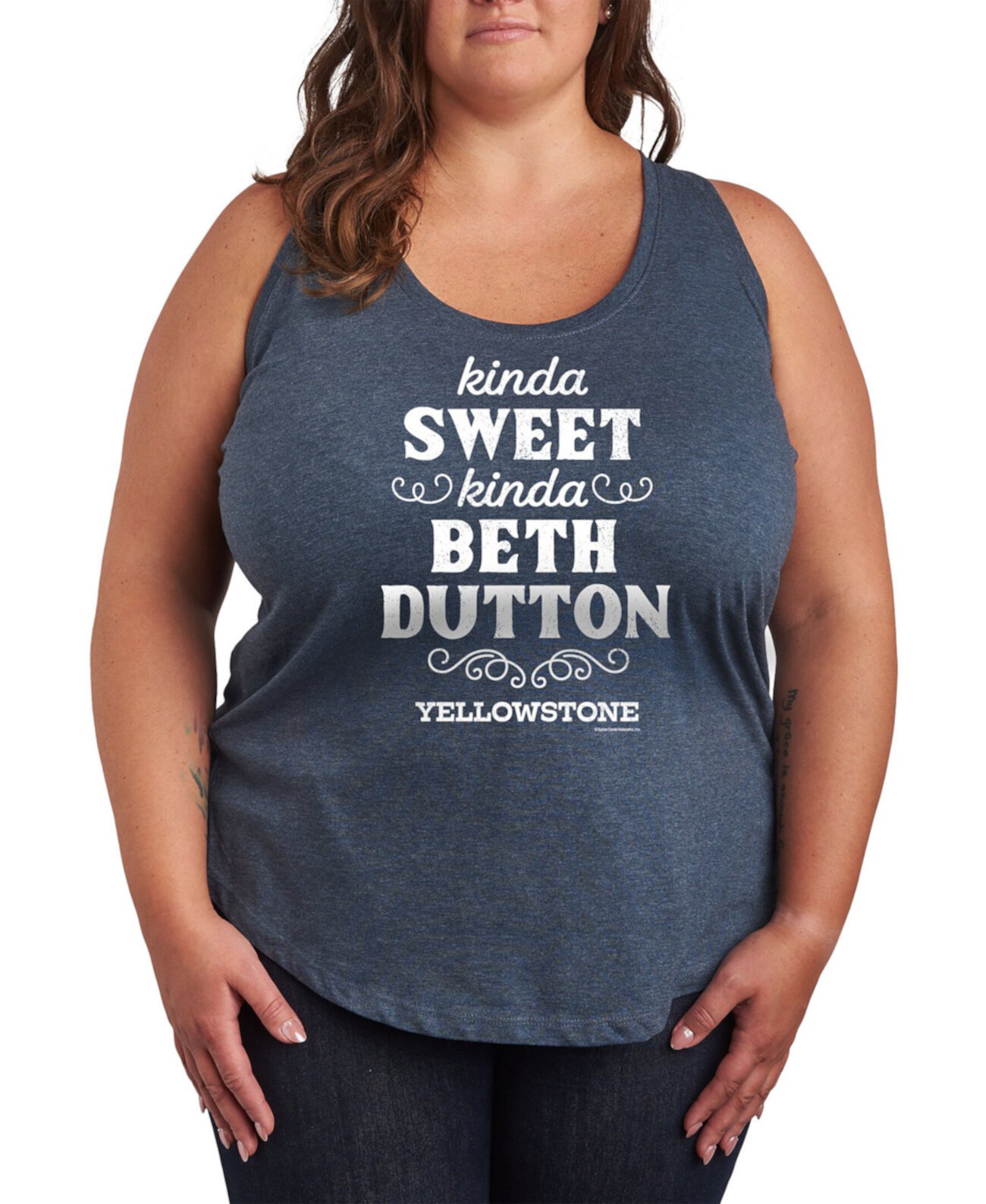 Kinda Sweet Kinda Beth Dutton Plus Size Graphic Tank Hybrid Apparel