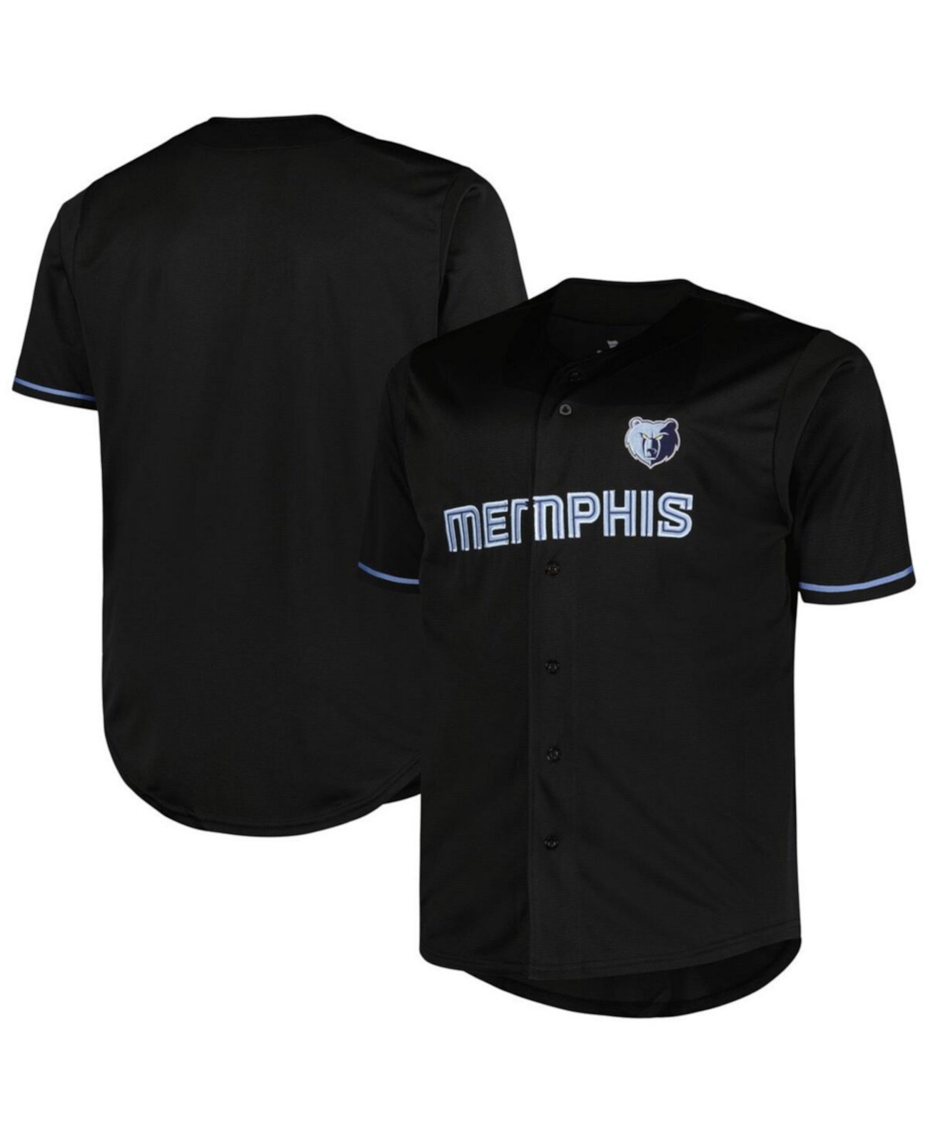 Men's Black Memphis Grizzlies Big Tall Pop Jersey Profile