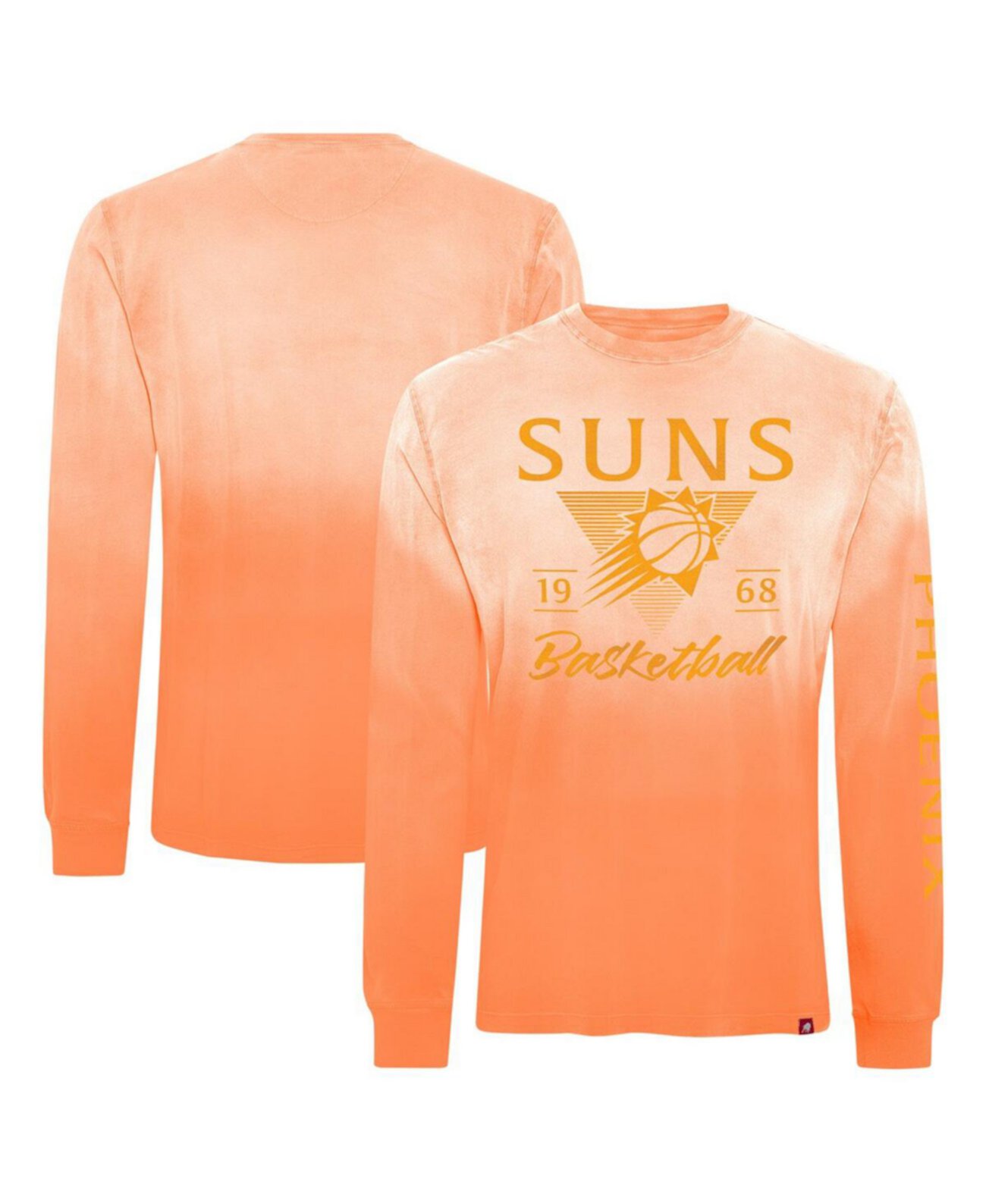 Men's and Women's Orange Phoenix Suns Mohave Sun-Dipped Long Sleeve T-Shirt Sportiqe