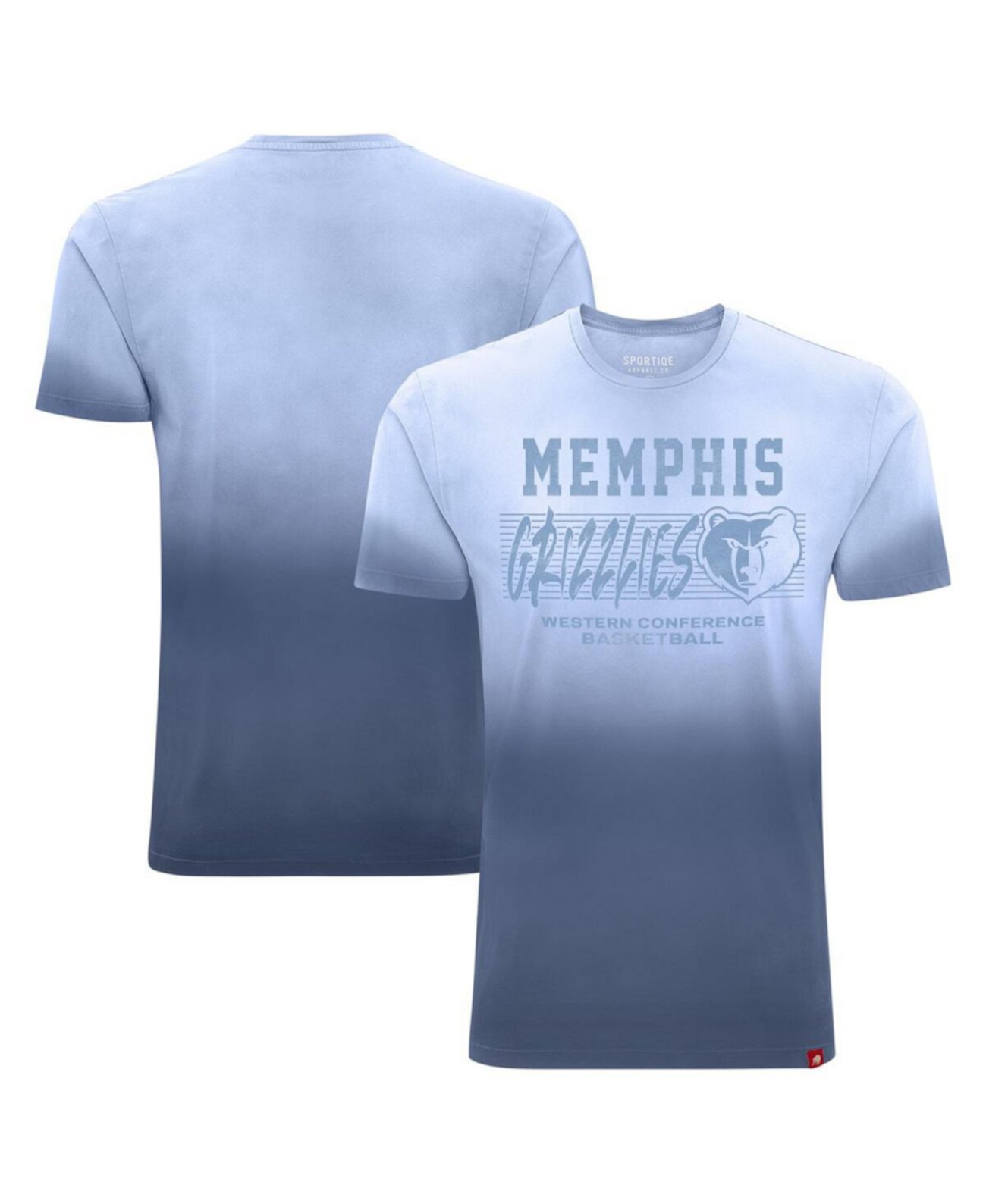 Легкая хлопковая футболка Memphis Grizzlies Bingham Sun-Fade с коротким рукавом Sportiqe