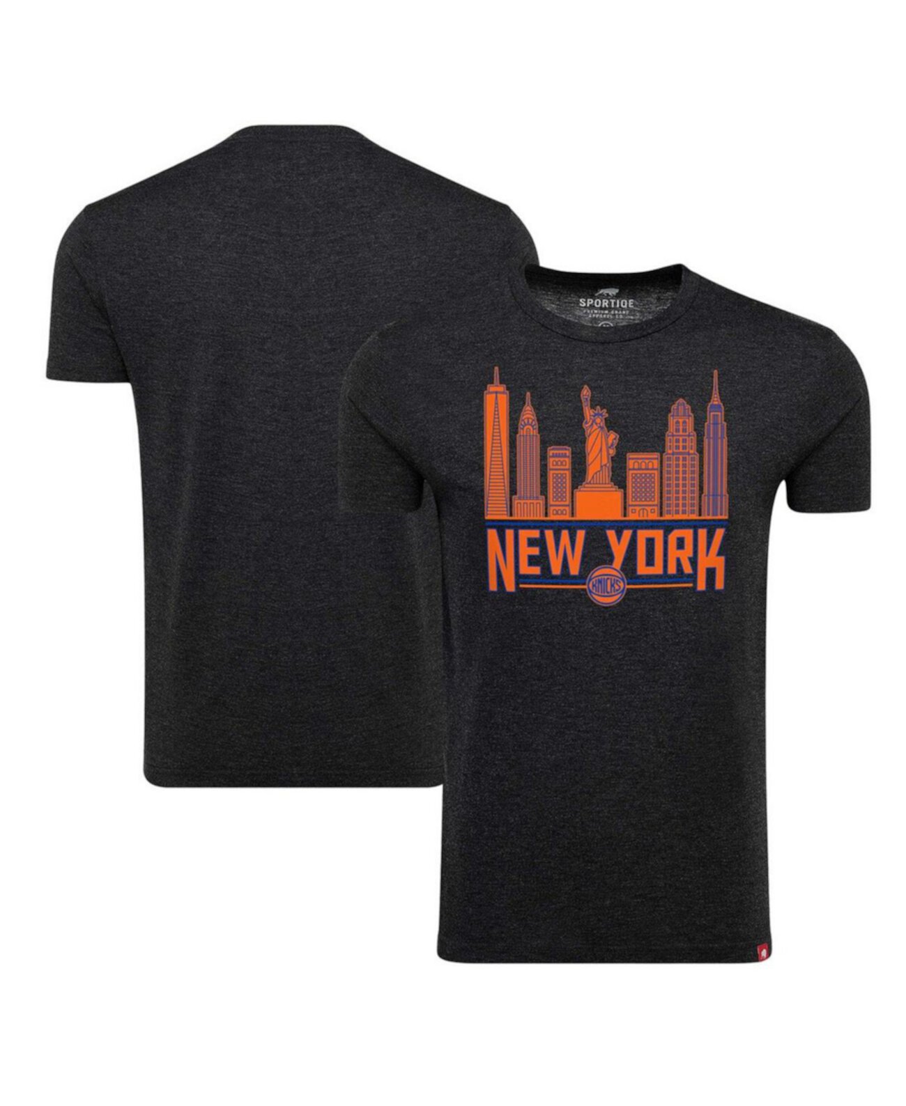 Men's and Women's Black New York Knicks Comfy Super Soft Tri-Blend T-Shirt Sportiqe