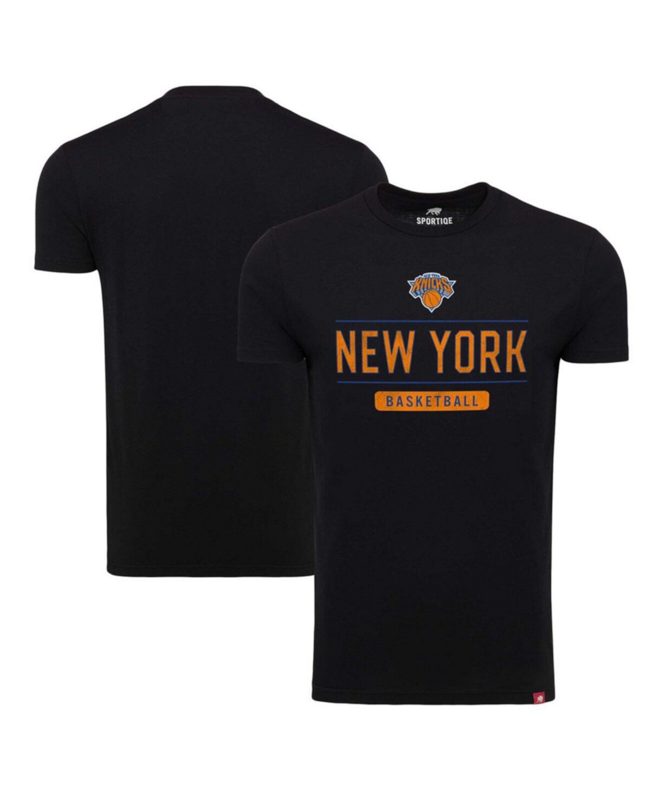 Men's Black New York Knicks Comfy Tri-Blend T-Shirt Sportiqe