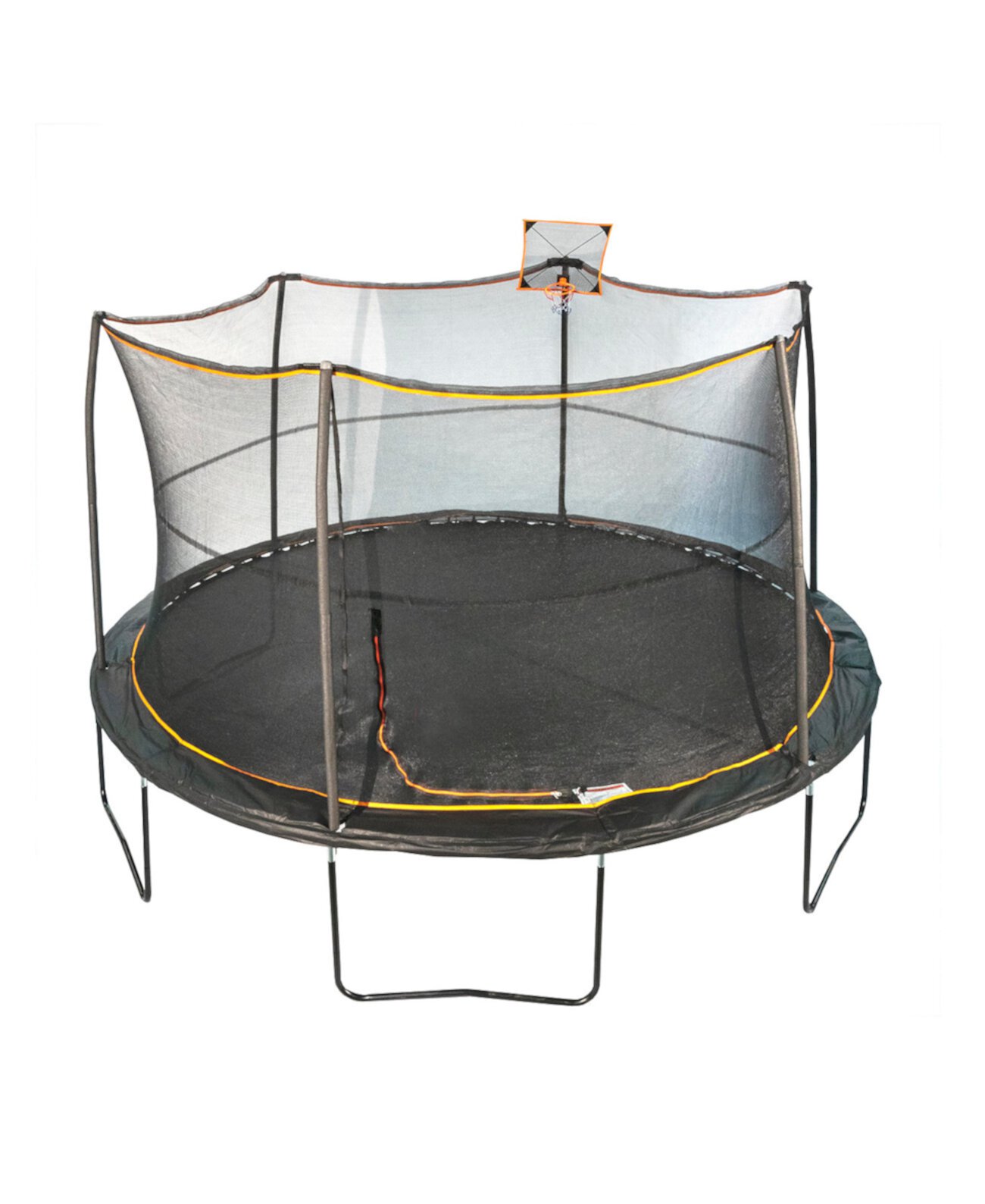 14ft Trampoline with Basketball Hoop and Ball Jumpking