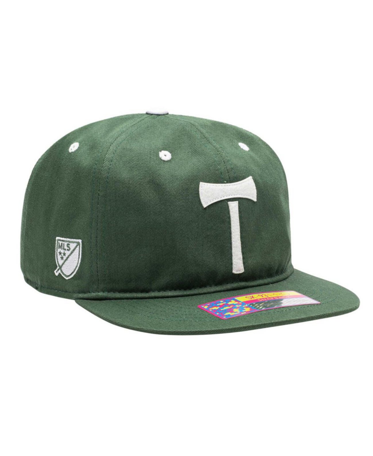 Мужская зеленая кепка с плоским козырьком Portland Timbers Bankroll Snapback Fan Ink