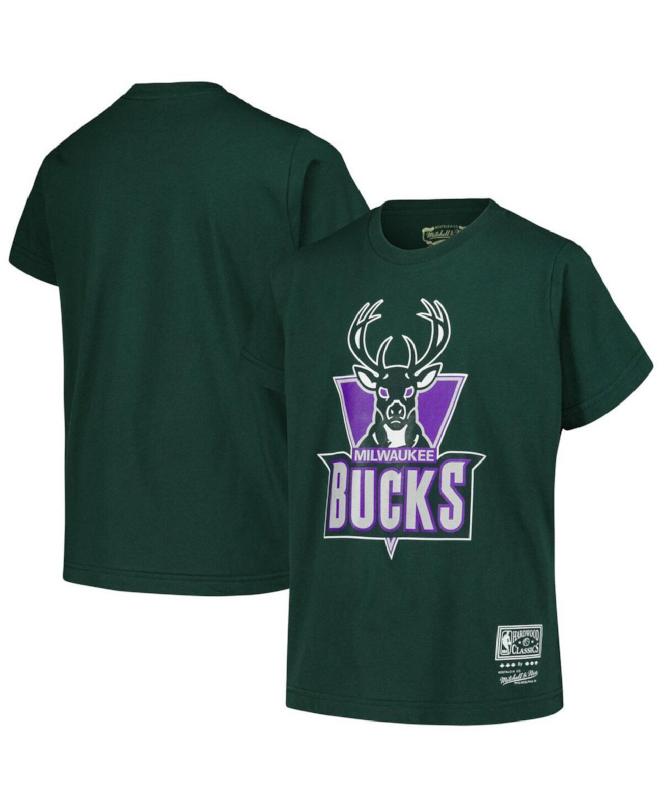 Детская Футболка Mitchell & Ness Milwaukee Bucks Hardwood Classics Retro Logo Mitchell & Ness