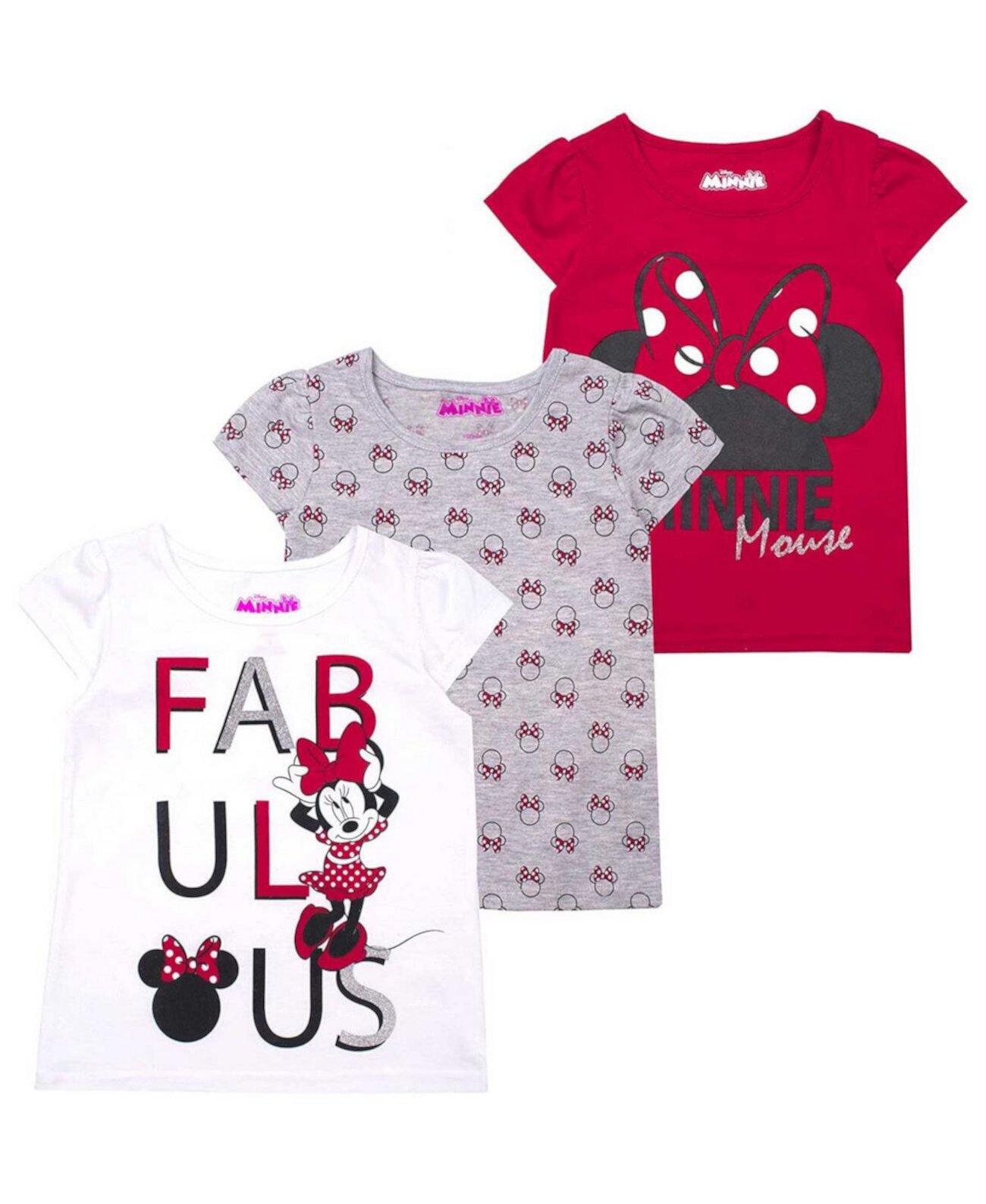 Детские Футболки Children's Apparel Network Minnie Mouse Для девочек 3-шт Children's Apparel Network