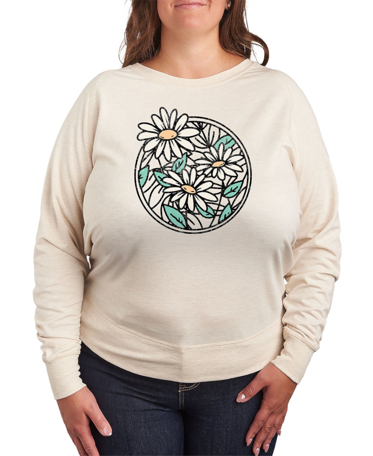 Wildflower Circle Plus Size Graphic Pullover Hybrid Apparel