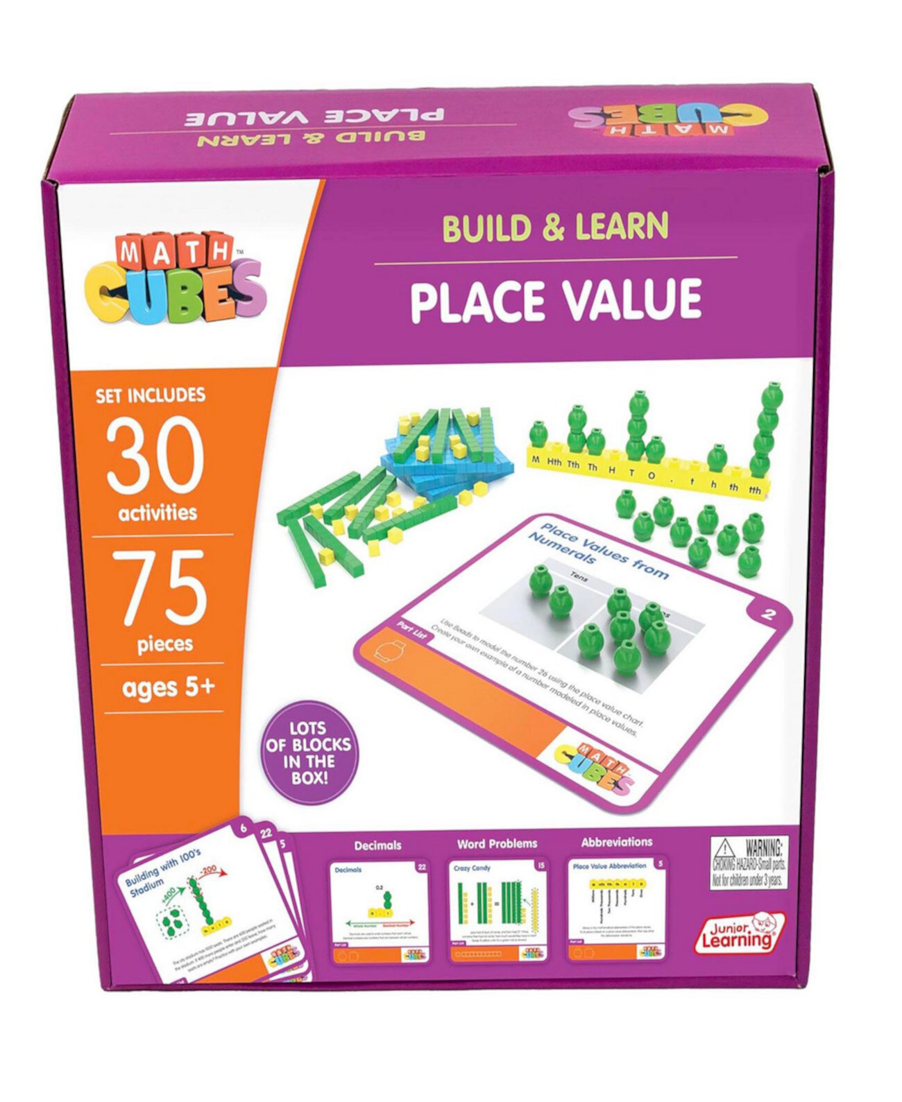 Mathcubes - Place Values Activity Set Junior Learning