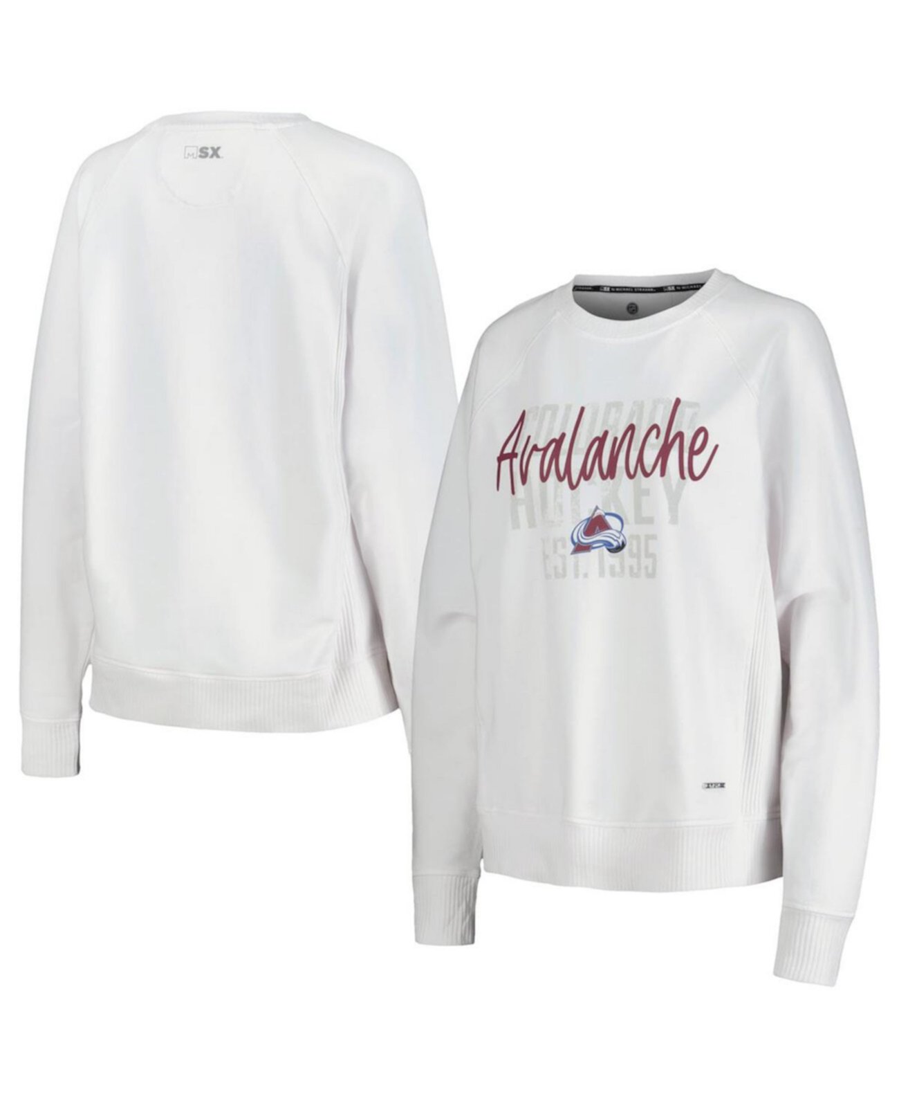 Женская Толстовка MSX by Michael Strahan Colorado Avalanche Millie Raglan MSX by Michael Strahan