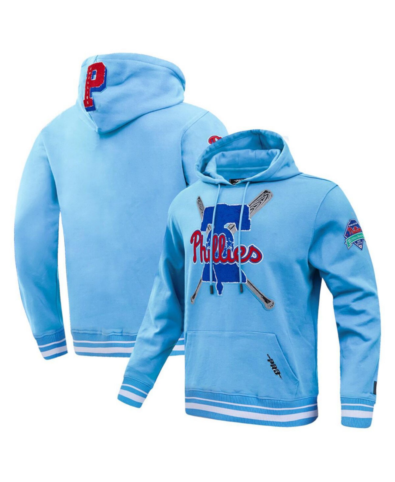 Men's Light Blue Philadelphia Phillies Mash Up Logo Pullover Hoodie Pro Standard